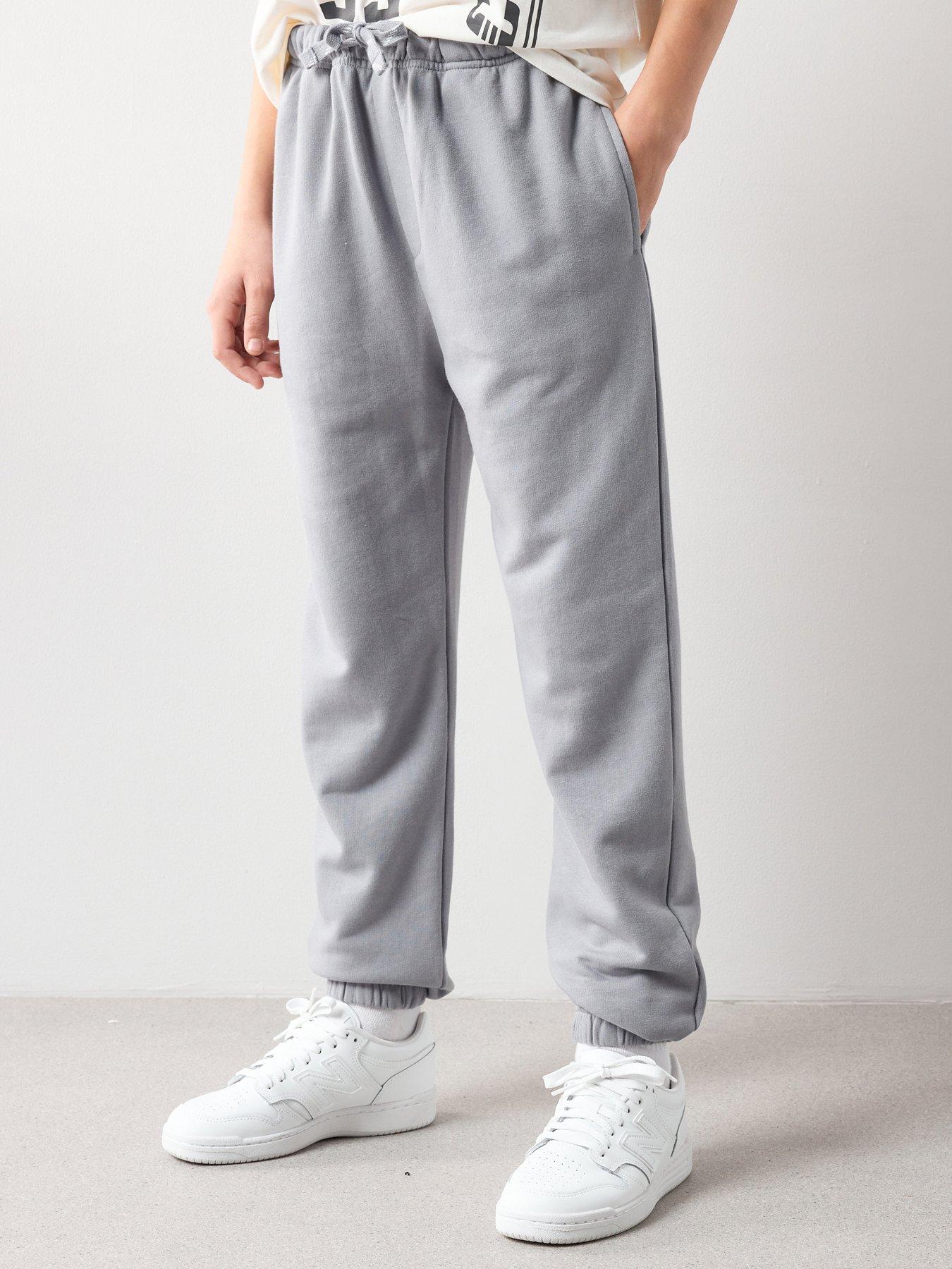 The Very Collection Boys Cuffed Leg Sweat Basic Joggers - Grey