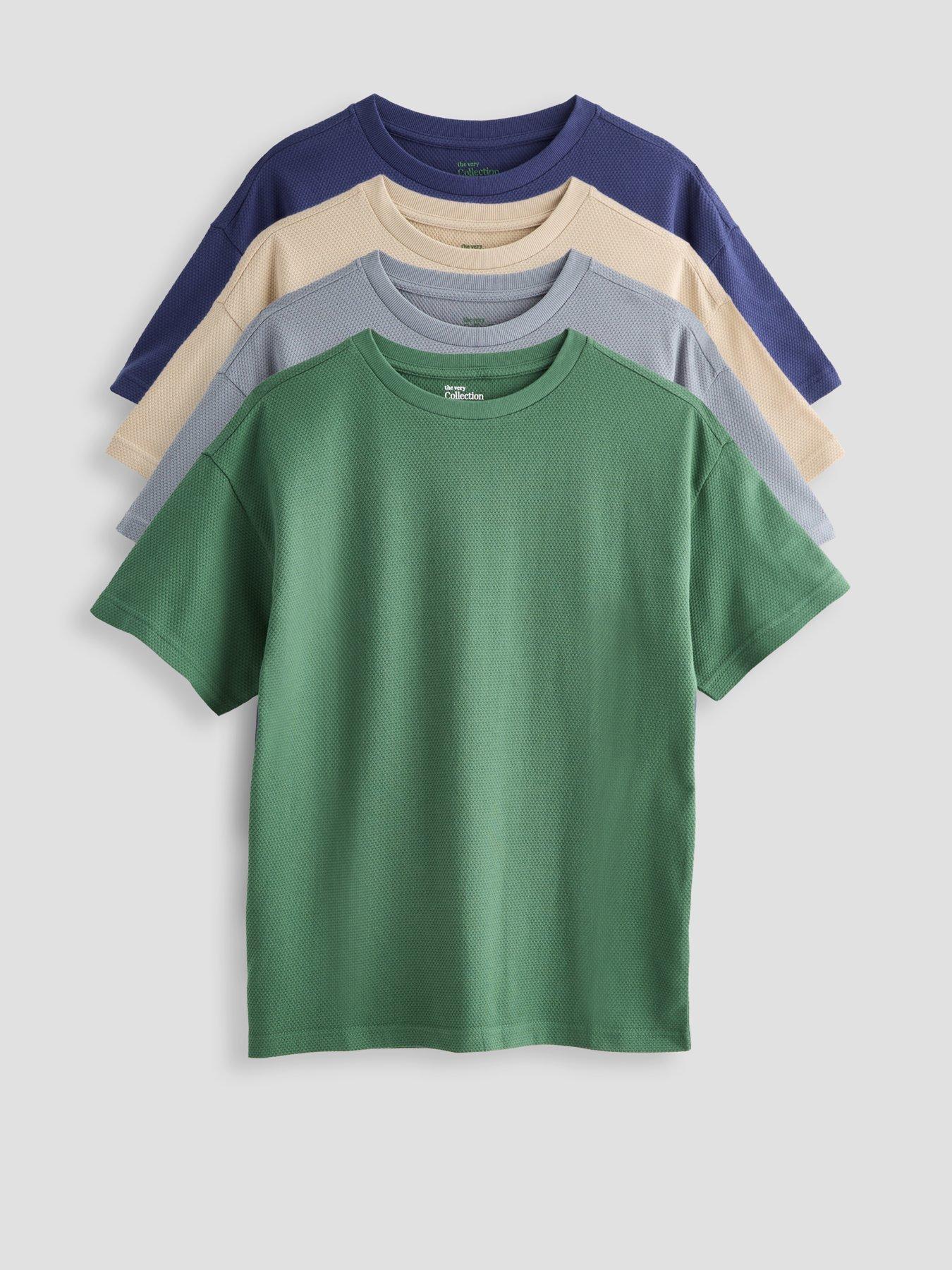 The Very Collection Boys 4 Pack Plain T-shirts - Multi