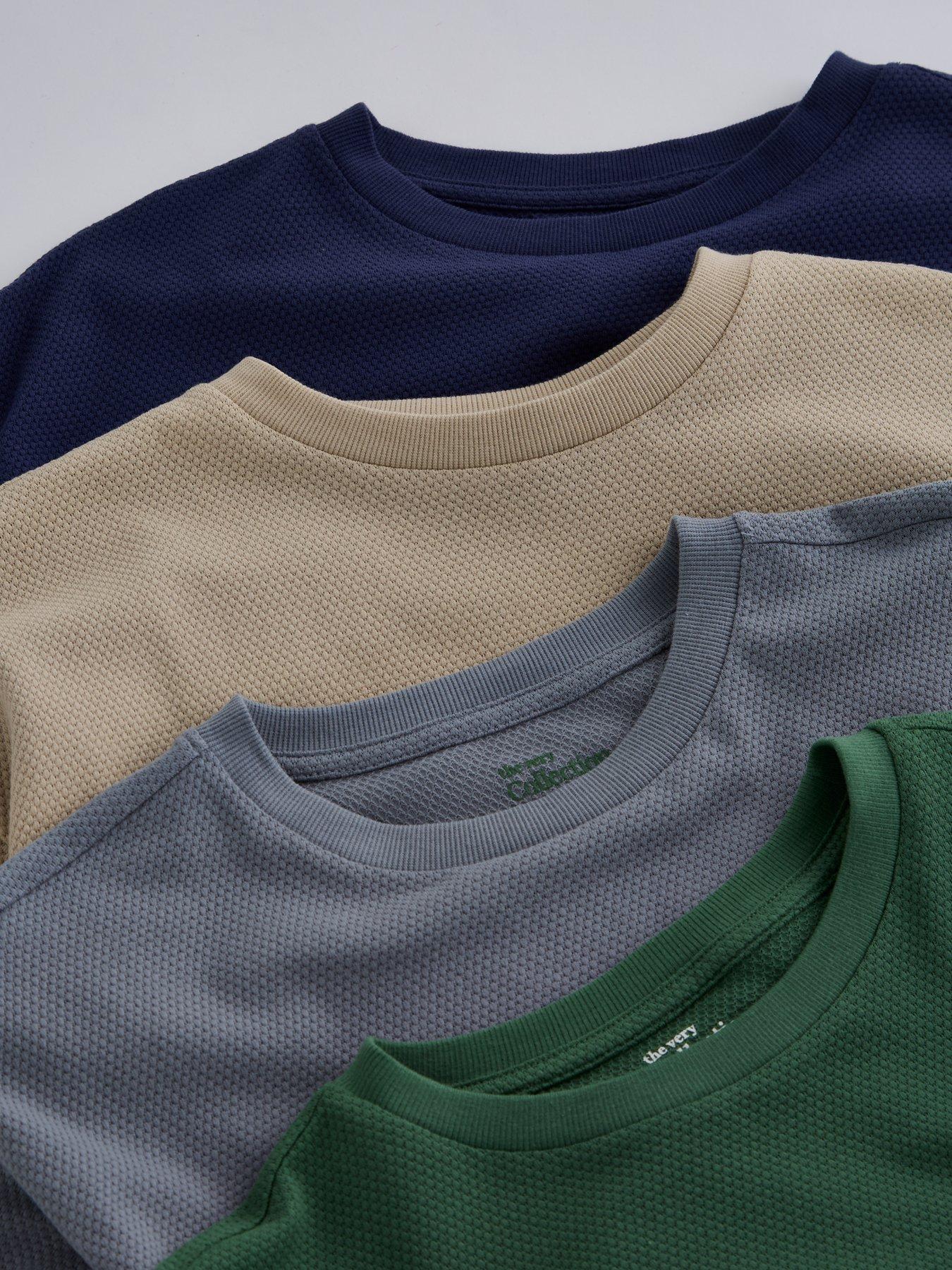  image of the-very-collection-boys-4-pack-plain-t-shirts-multi