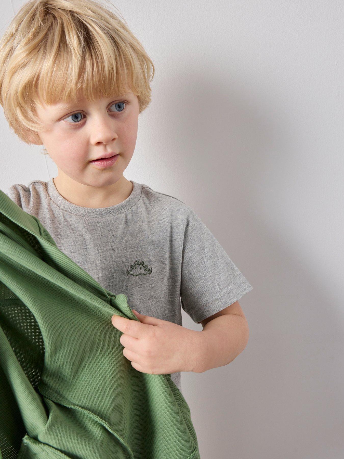 Image 4 of 7 of The Very Collection Boys 3 Piece Pique Jacket, Shorts and T-Shirt Set - Green