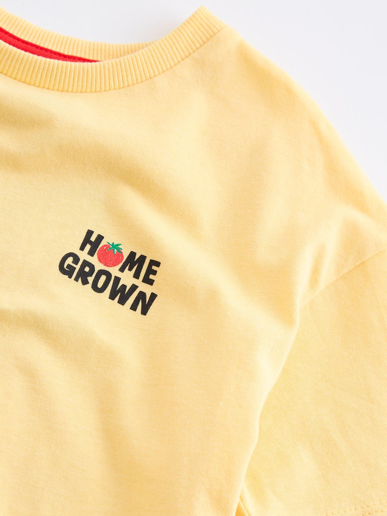 Image 4 of 4 of The Very Collection Boys Fun Fruit Back Graphic Short Sleeve T-shirt - Orange
