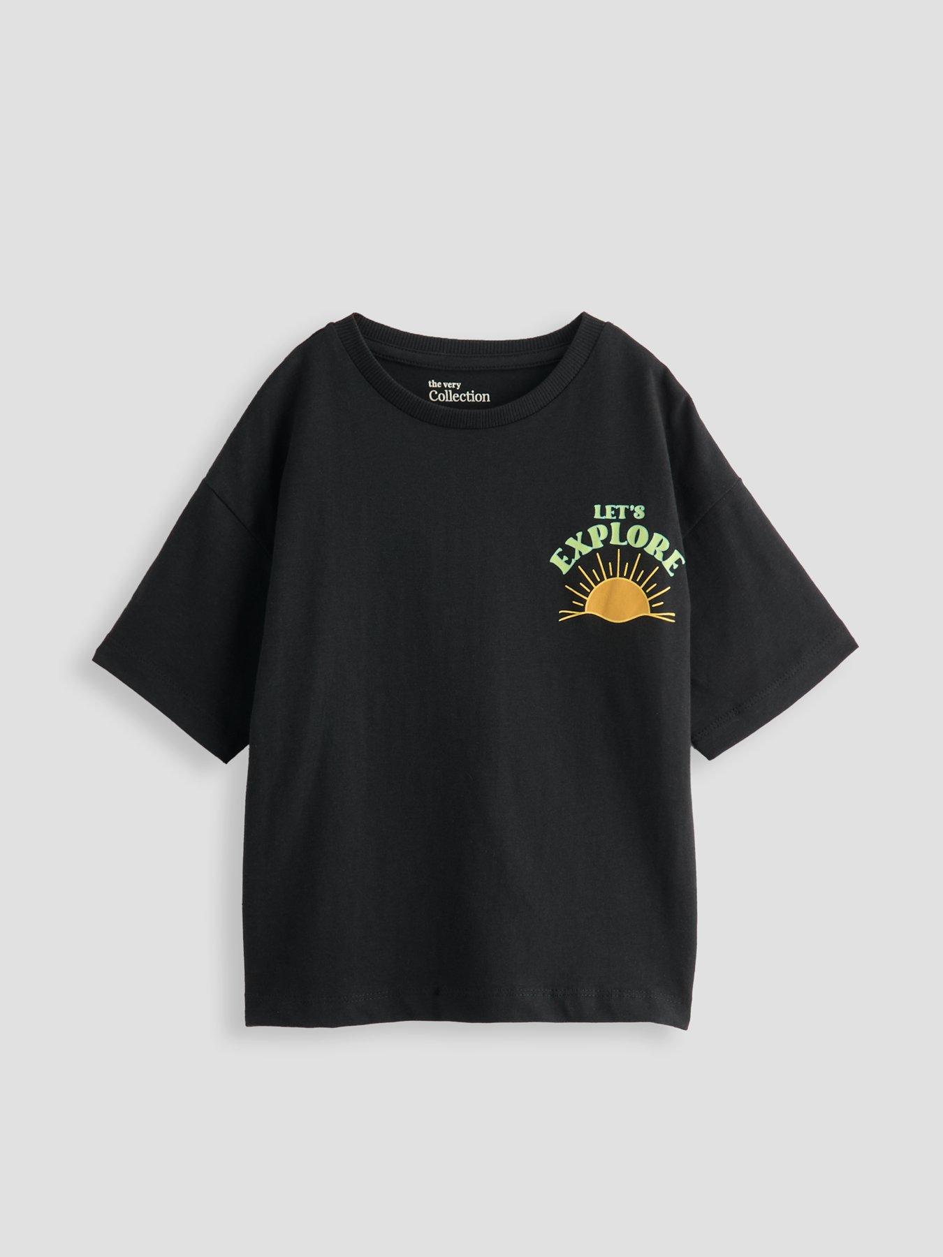 Image 4 of 5 of The Very Collection Boys 3 Pack Back Graphic Explore Short Sleeve T-Shirts - Multi