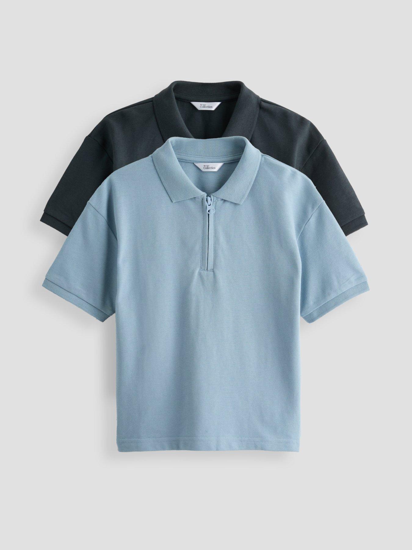 the-very-collection-boys-2-pack-herringbone-detail-polo-shirt-multi