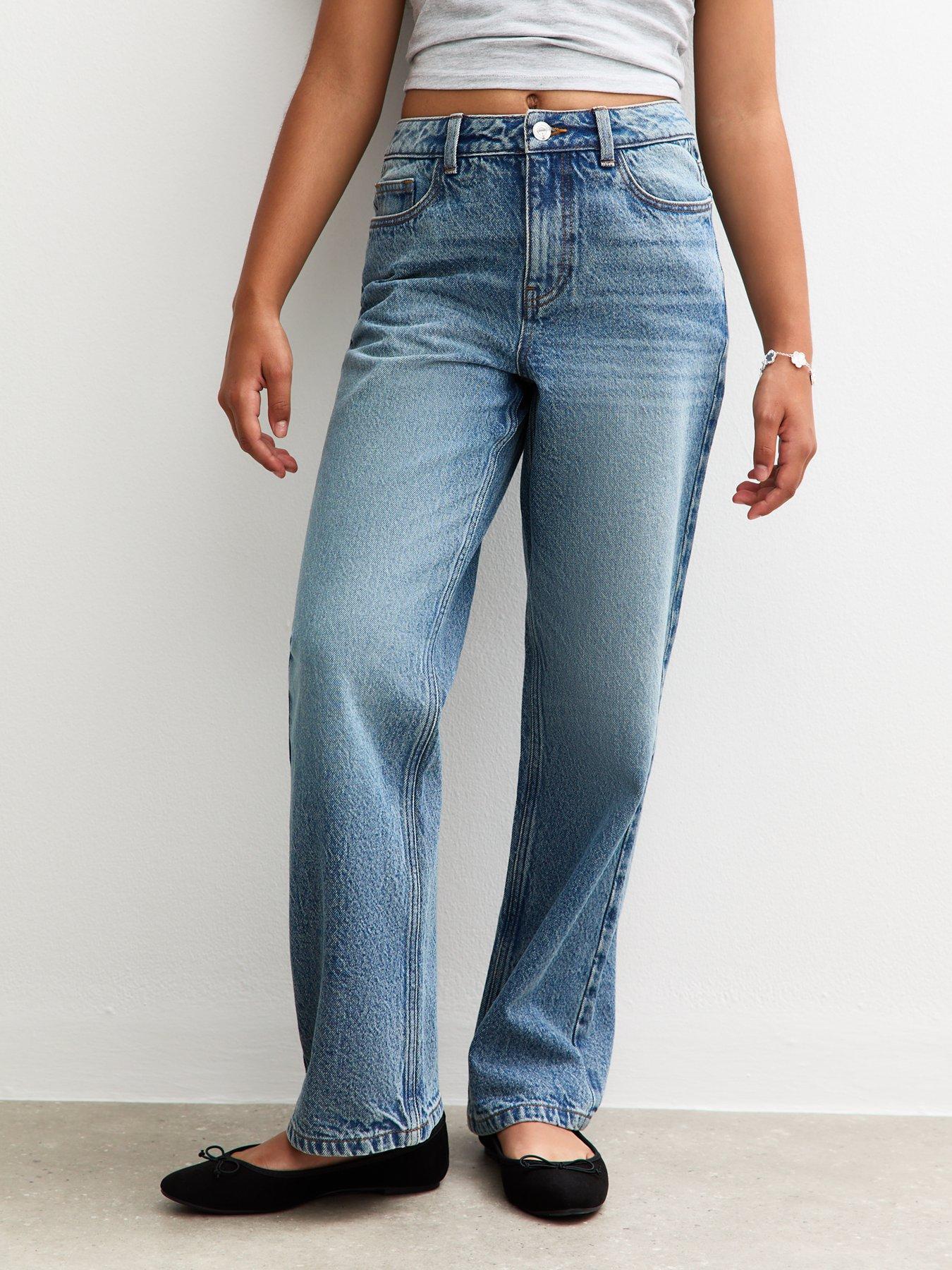 undefined Girls Baggy Leg Jeans - Blue