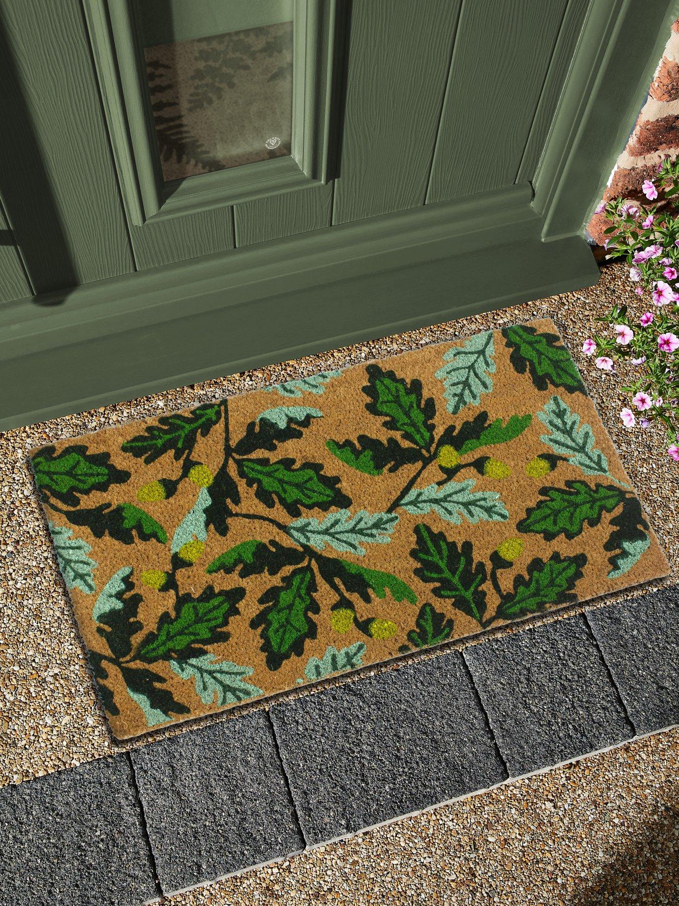 RHS Coir Autumn Oak Green Doormat 45 x 75cm