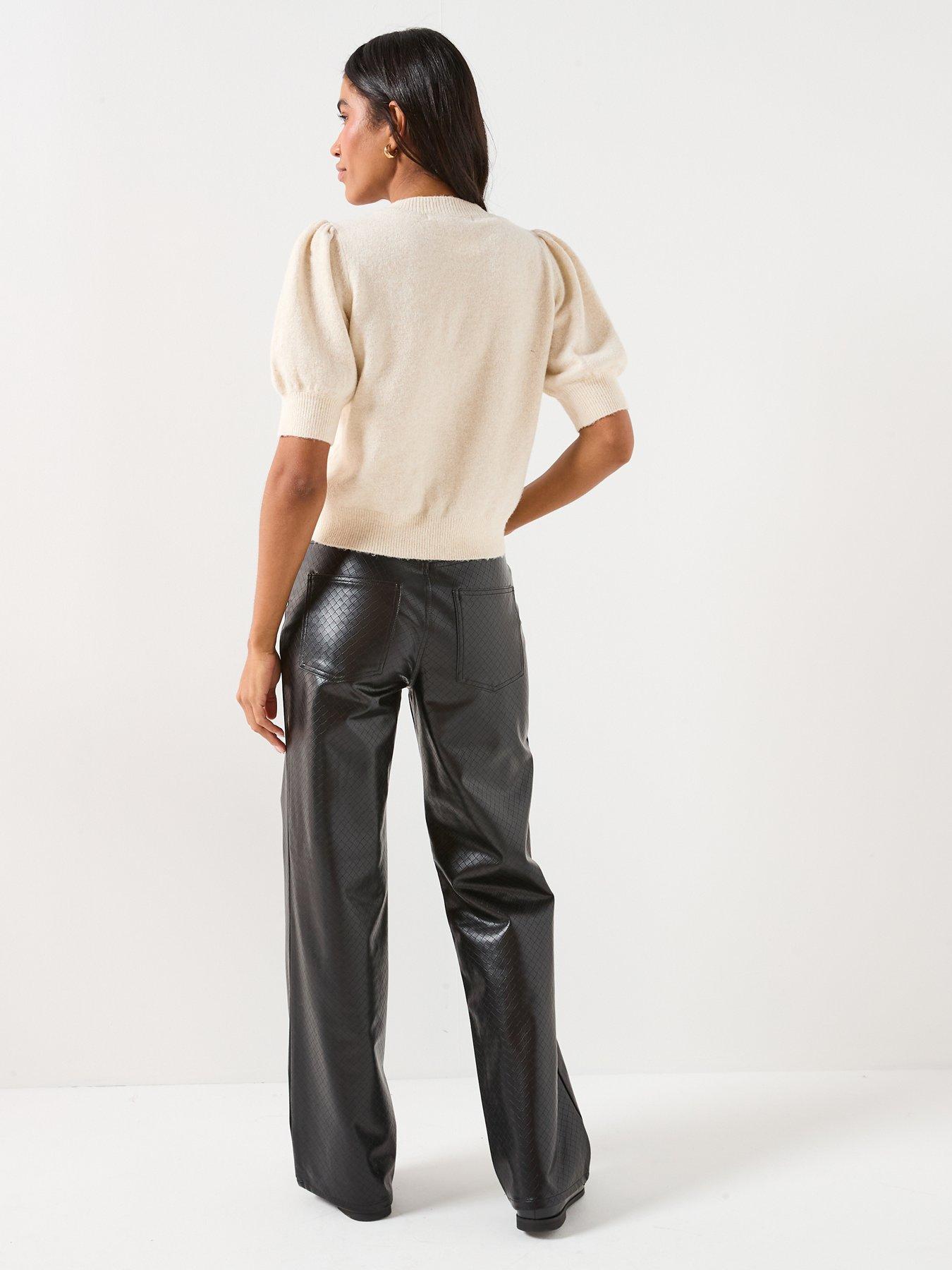  image of vero-moda-24-o-neck-short-sleeve-jumper-cream