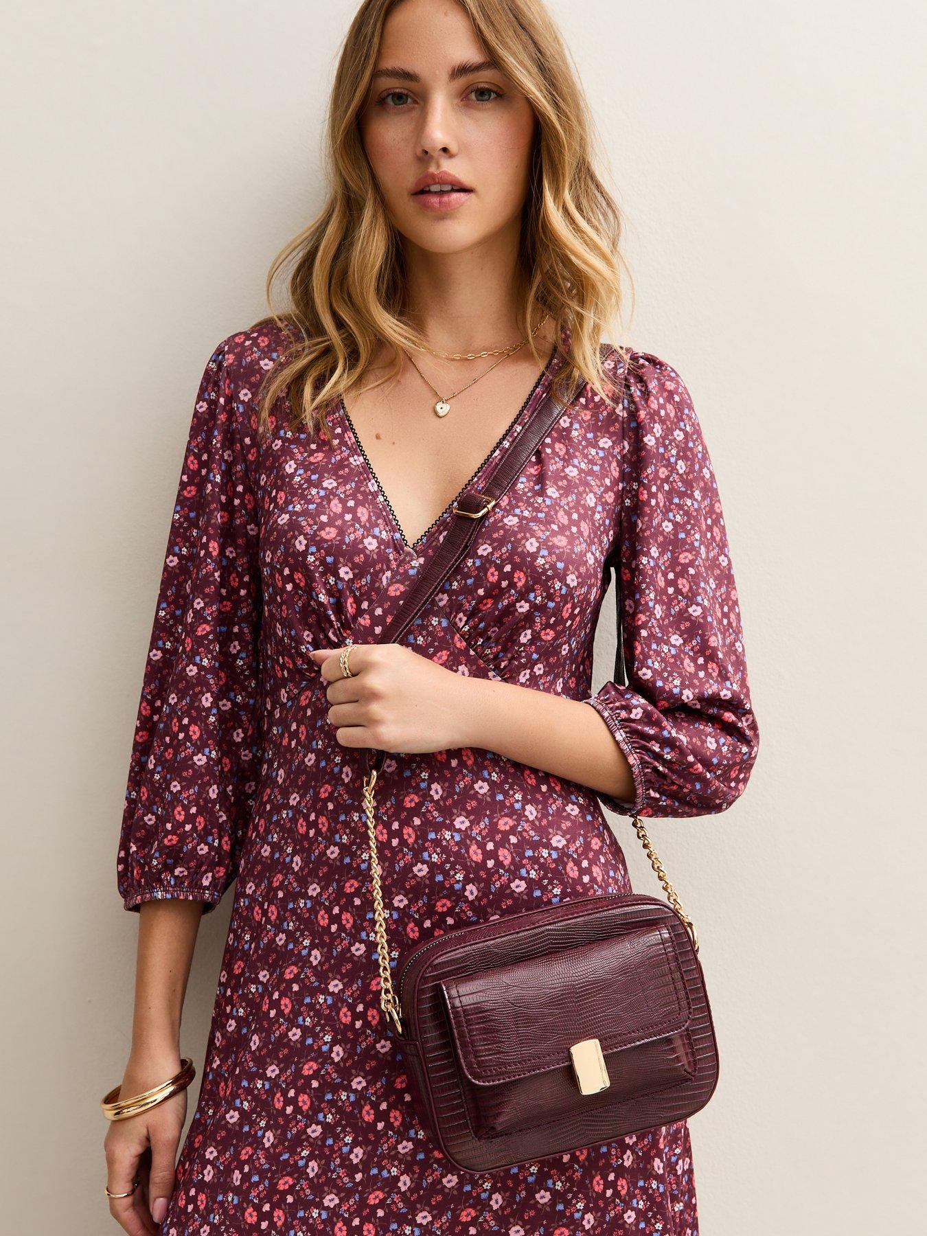  image of new-look-dark-burgundy-faux-leather-textured-crossbody-bag