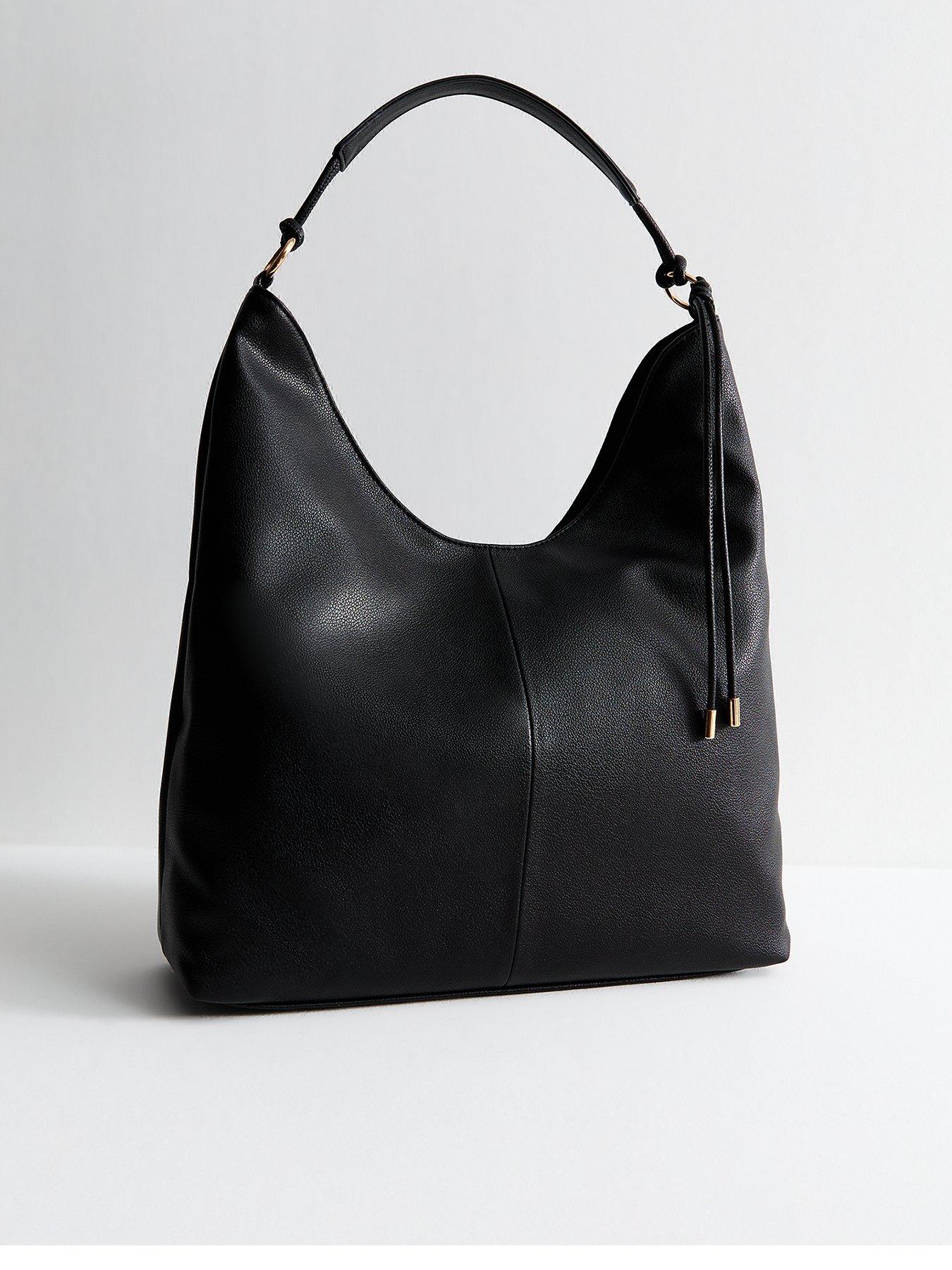 New Look Black Faux Leather Tassel Detail Shoulder Bag