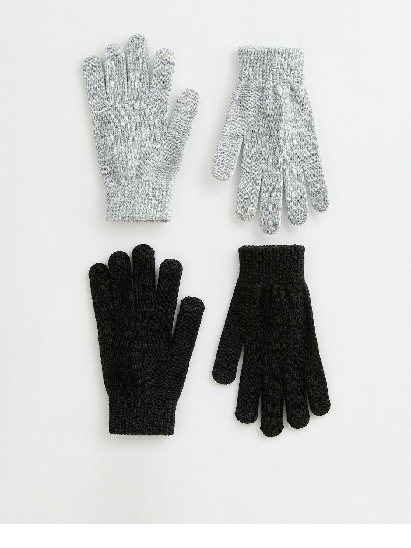  image of new-look-pack-of-two-black-magic-gloves