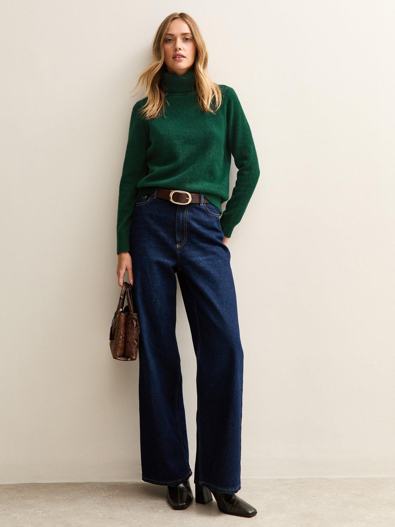 Image 3 of 5 of New Look Dark Green Roll Neck Jumper