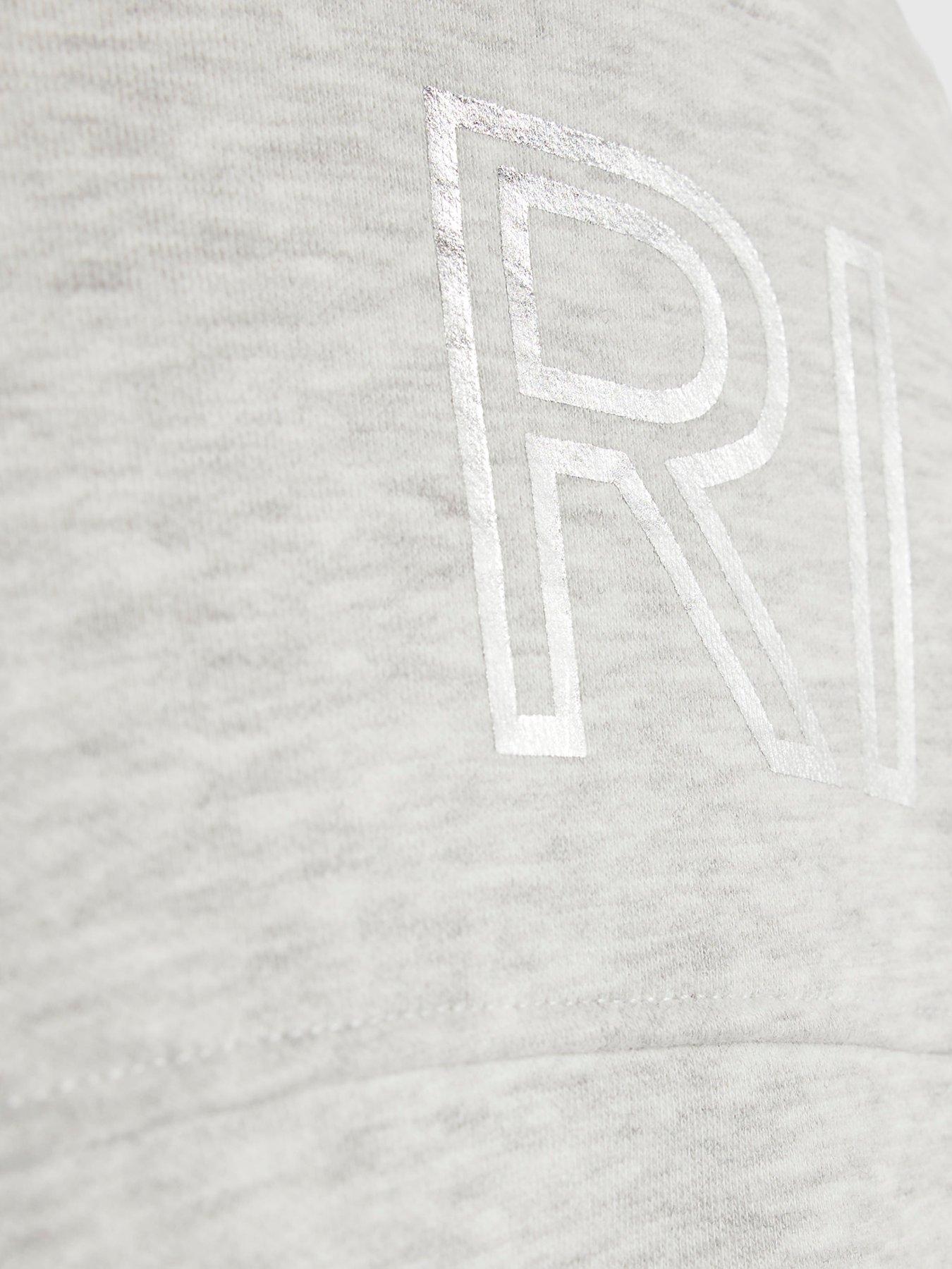  image of river-island-older-girls-waistband-bomber-jacket-grey