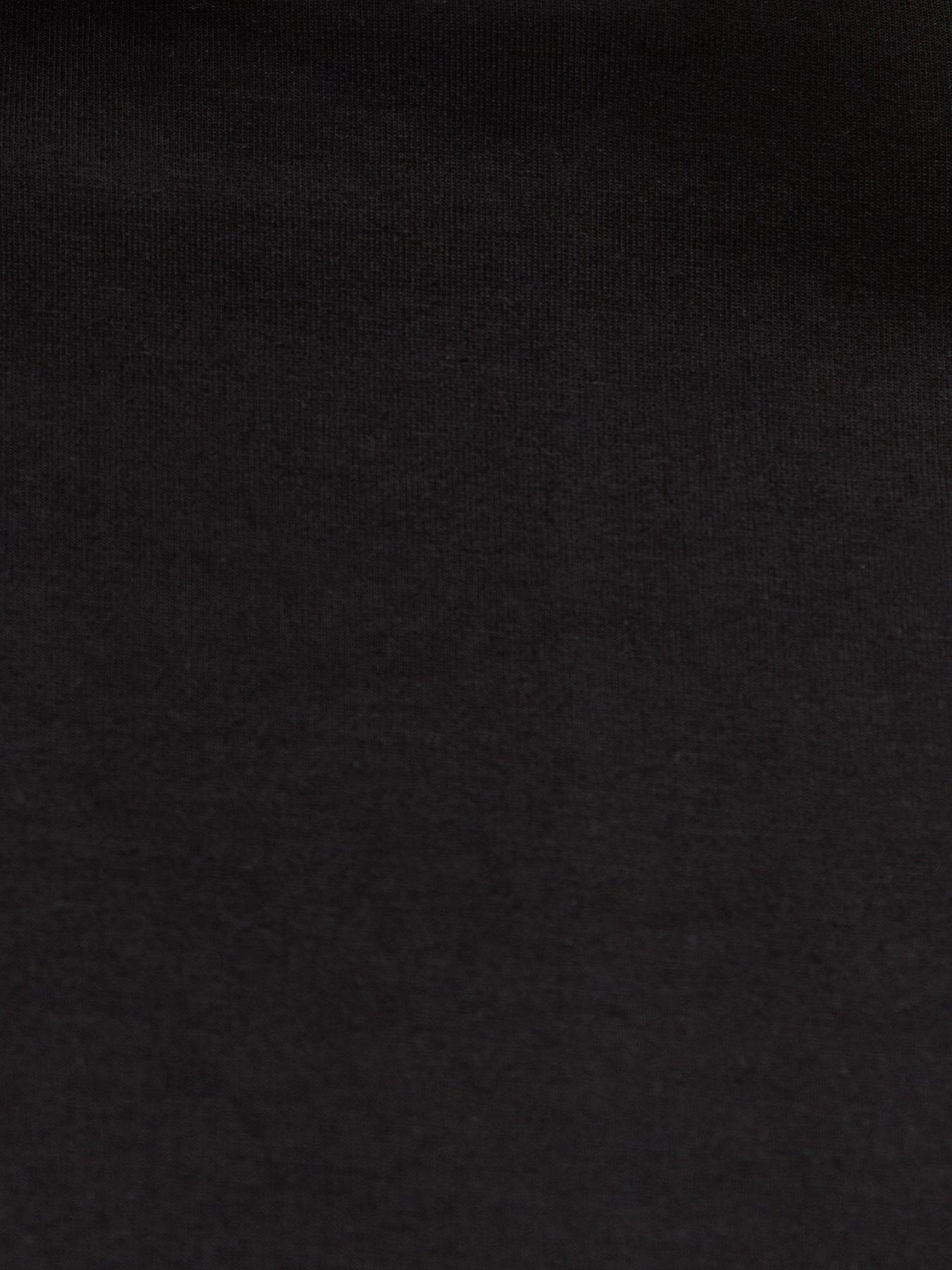 Image 5 of 5 of New Look Stretch Jersey Ponte Fitted T-Shirt - Black