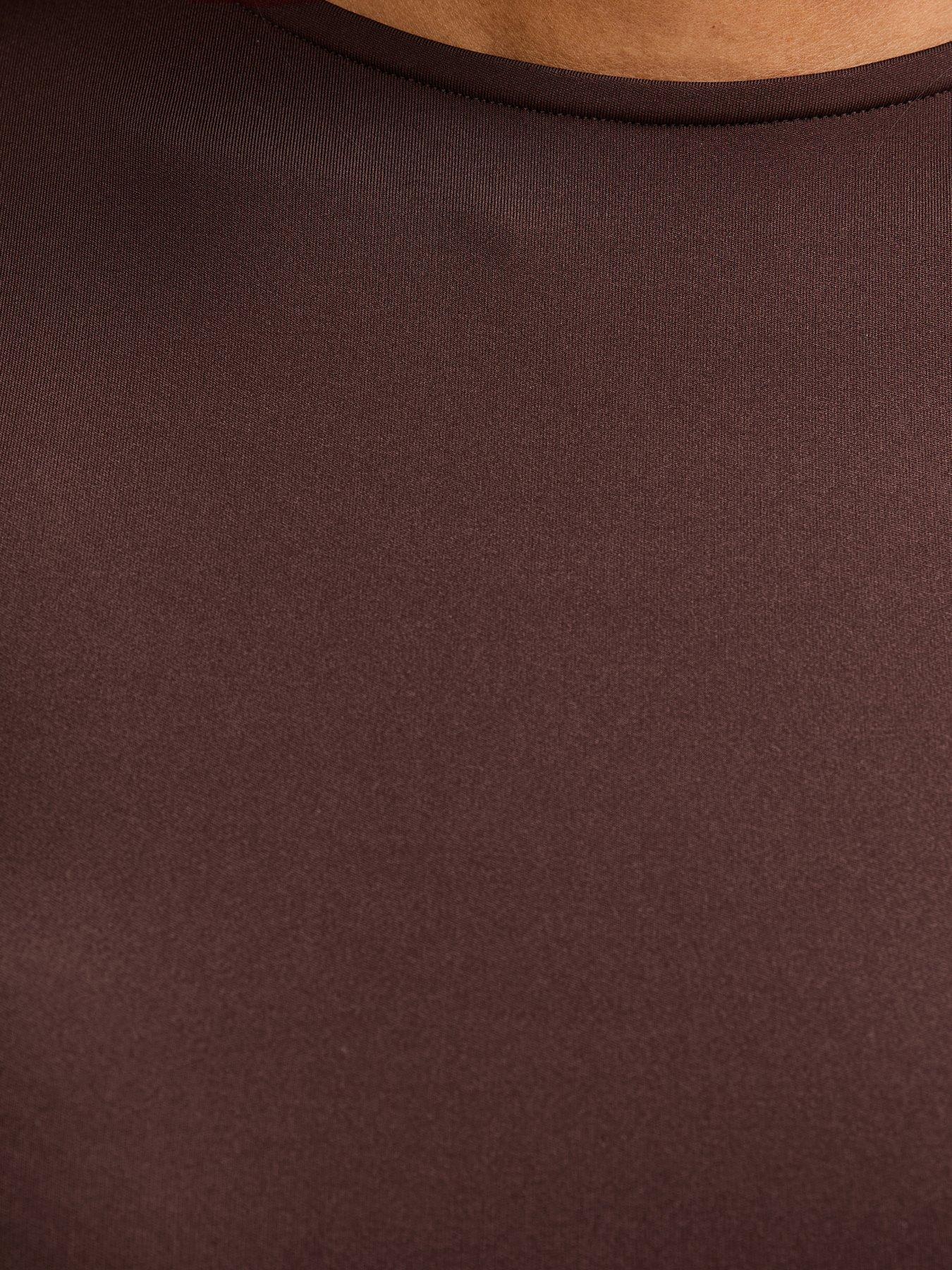  image of new-look-brown-jersey-slinky-bodysuit