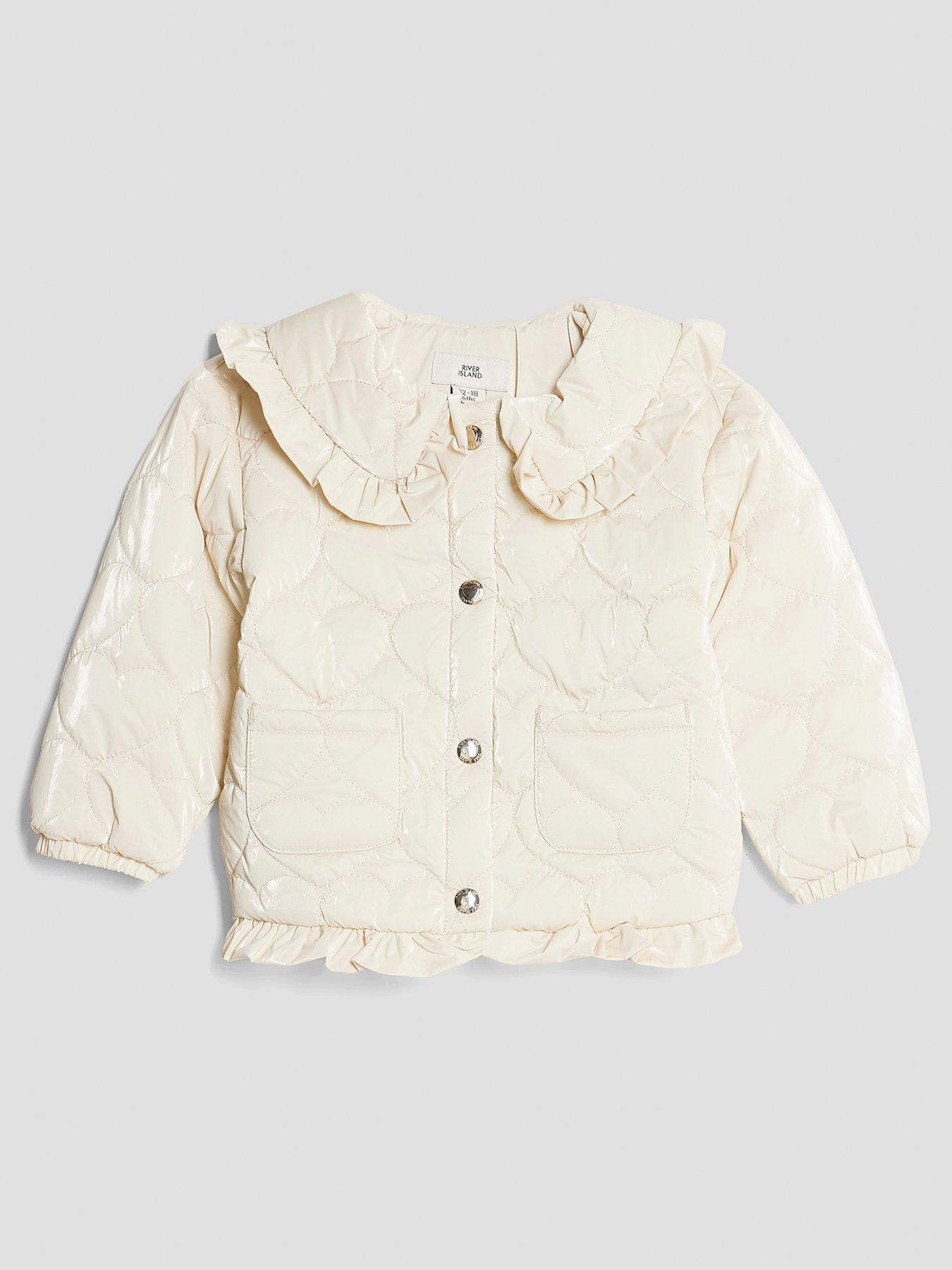 undefined Girls Padded Quilt Jacket - Cream
