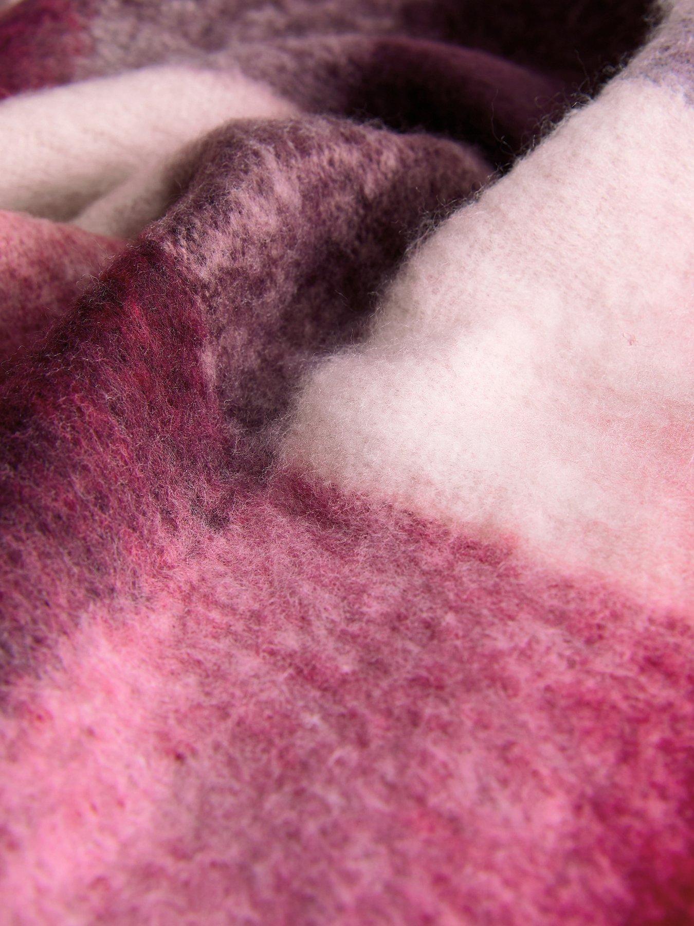  image of new-look-burgundy-checked-heavyweight-scarf