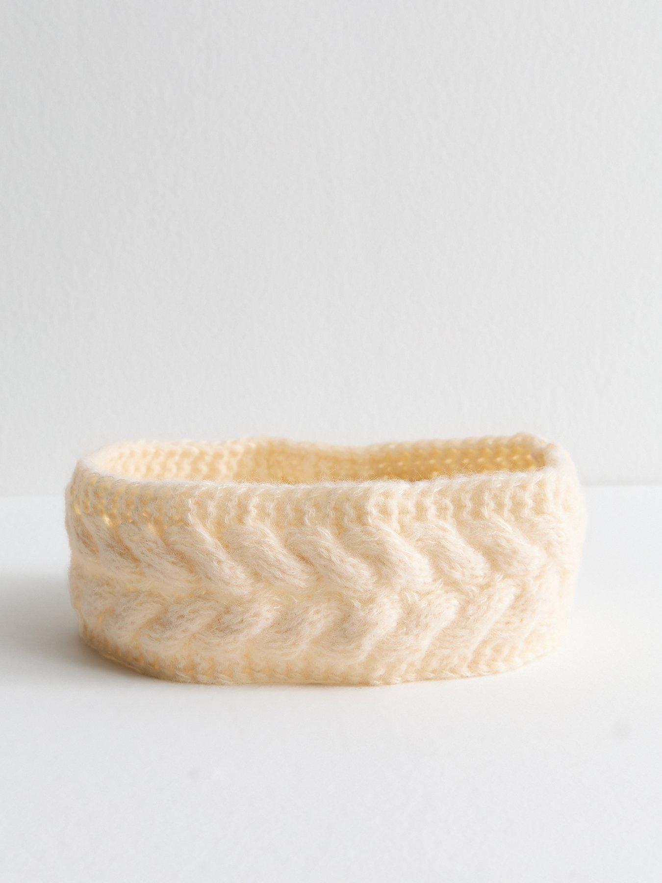 New Look Cream Cable Knit Headband