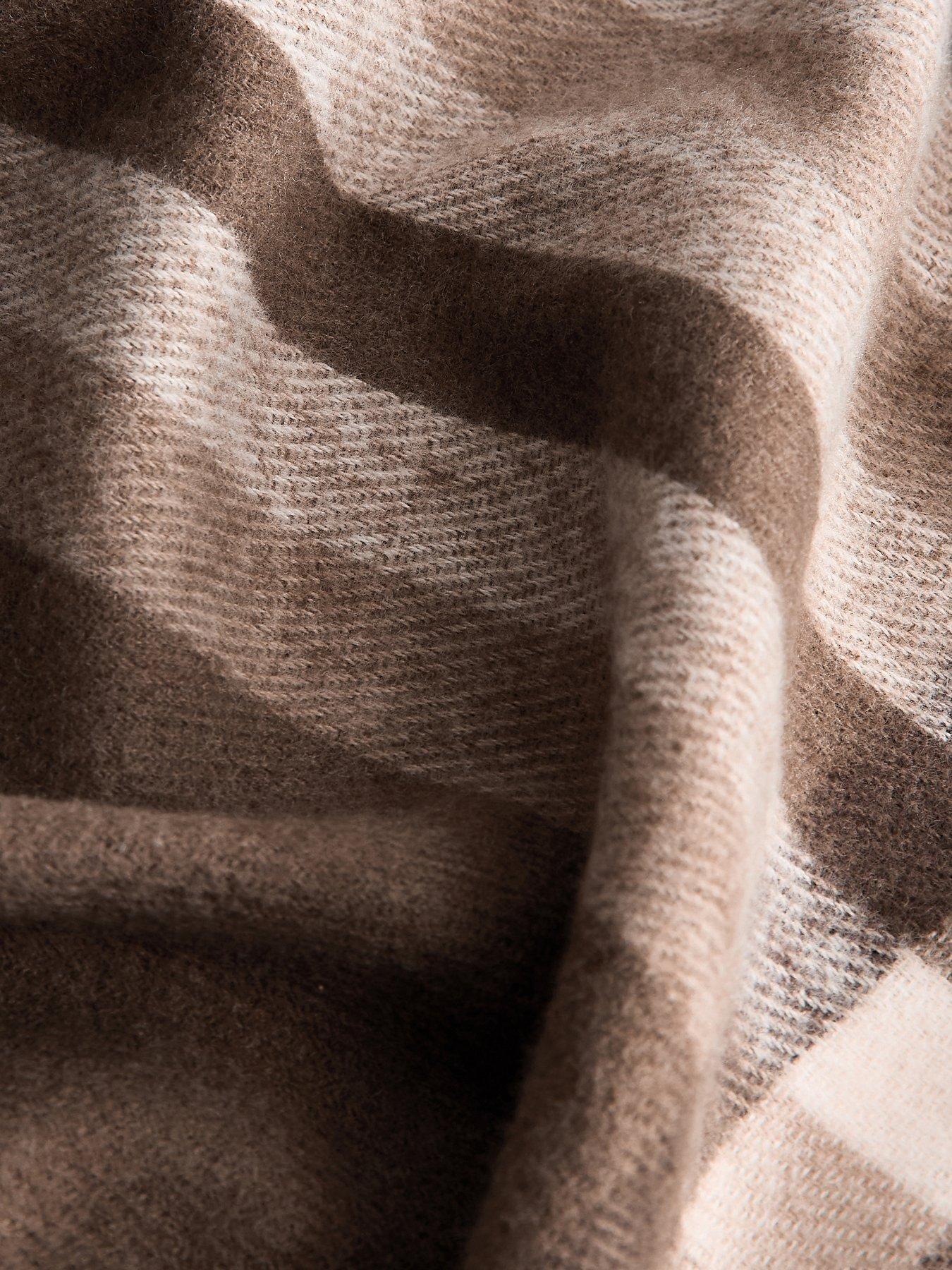  image of new-look-brown-midweight-checked-scarf