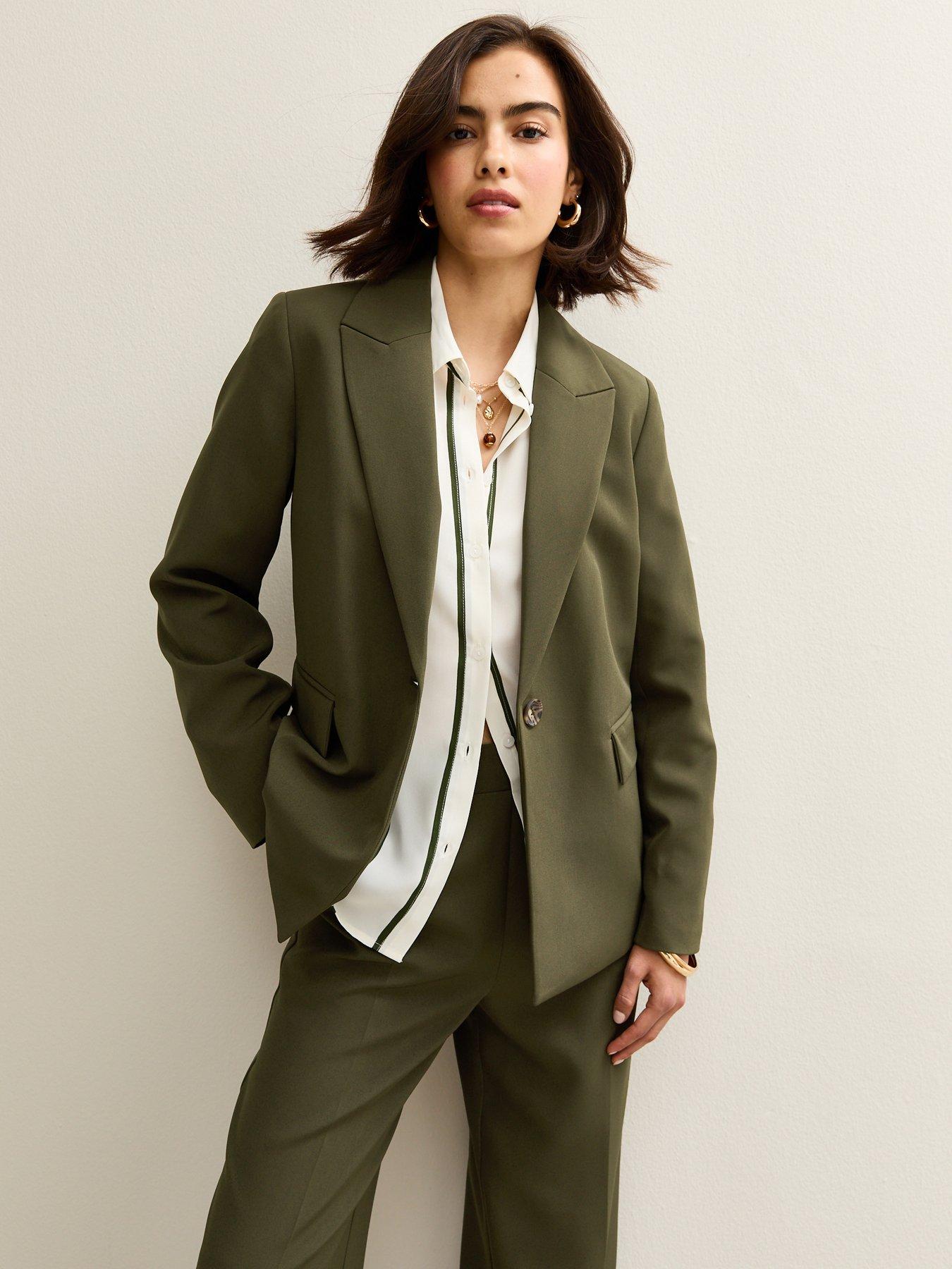 New Look Khaki Single Breasted Blazer Jacket