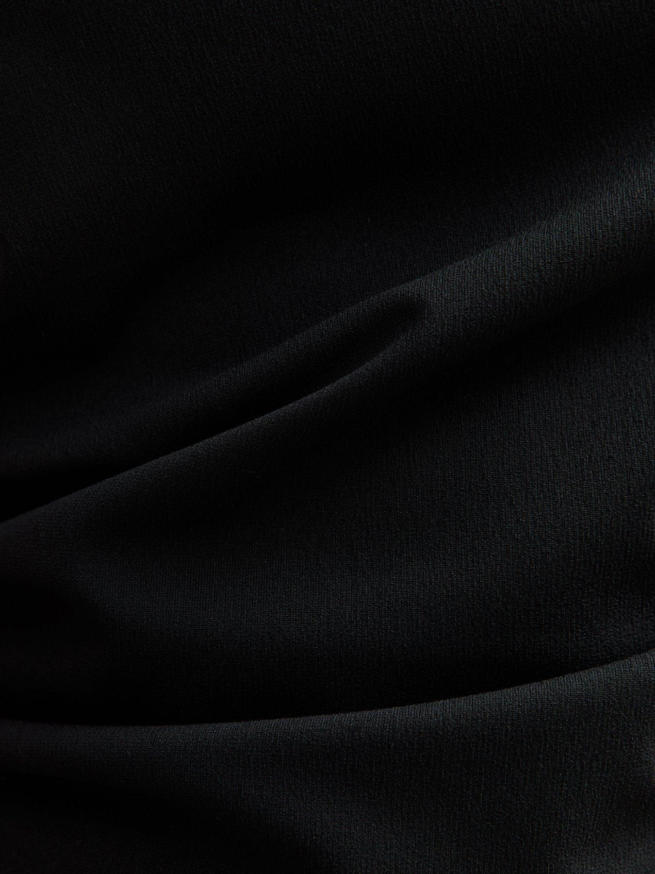  image of new-look-black-ruched-jersey-tank-top