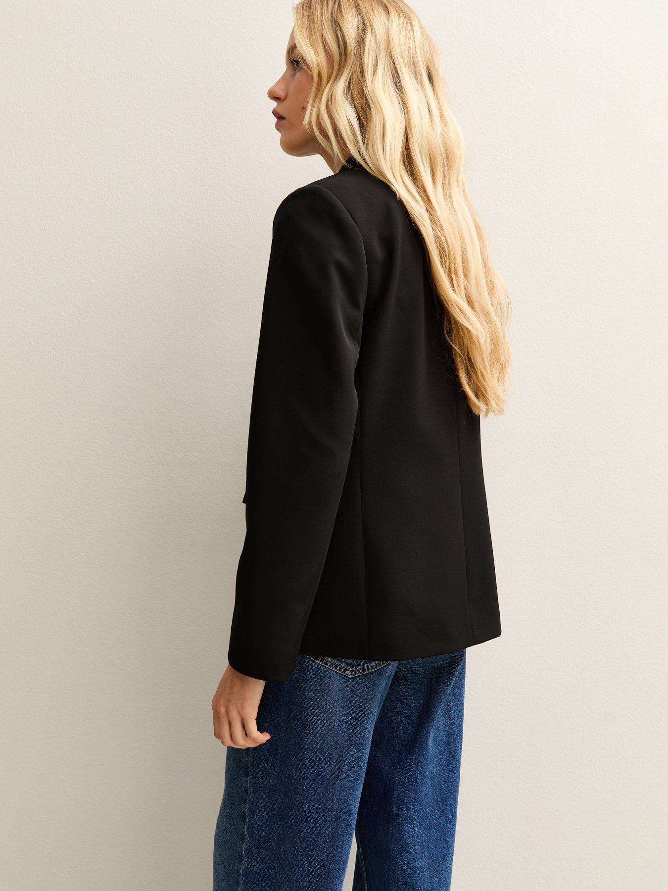 Image 2 of 6 of New Look Black Single Breasted Blazer Jacket