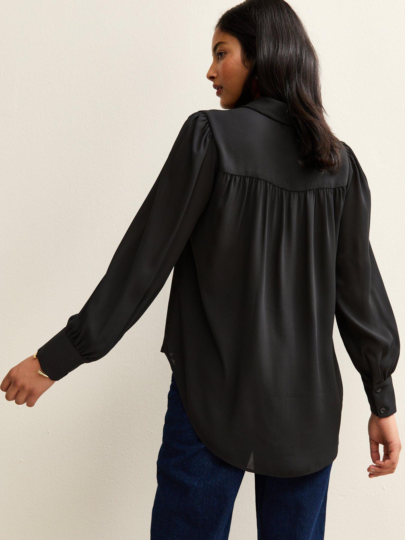 image of new-look-black-long-sleeve-shirt