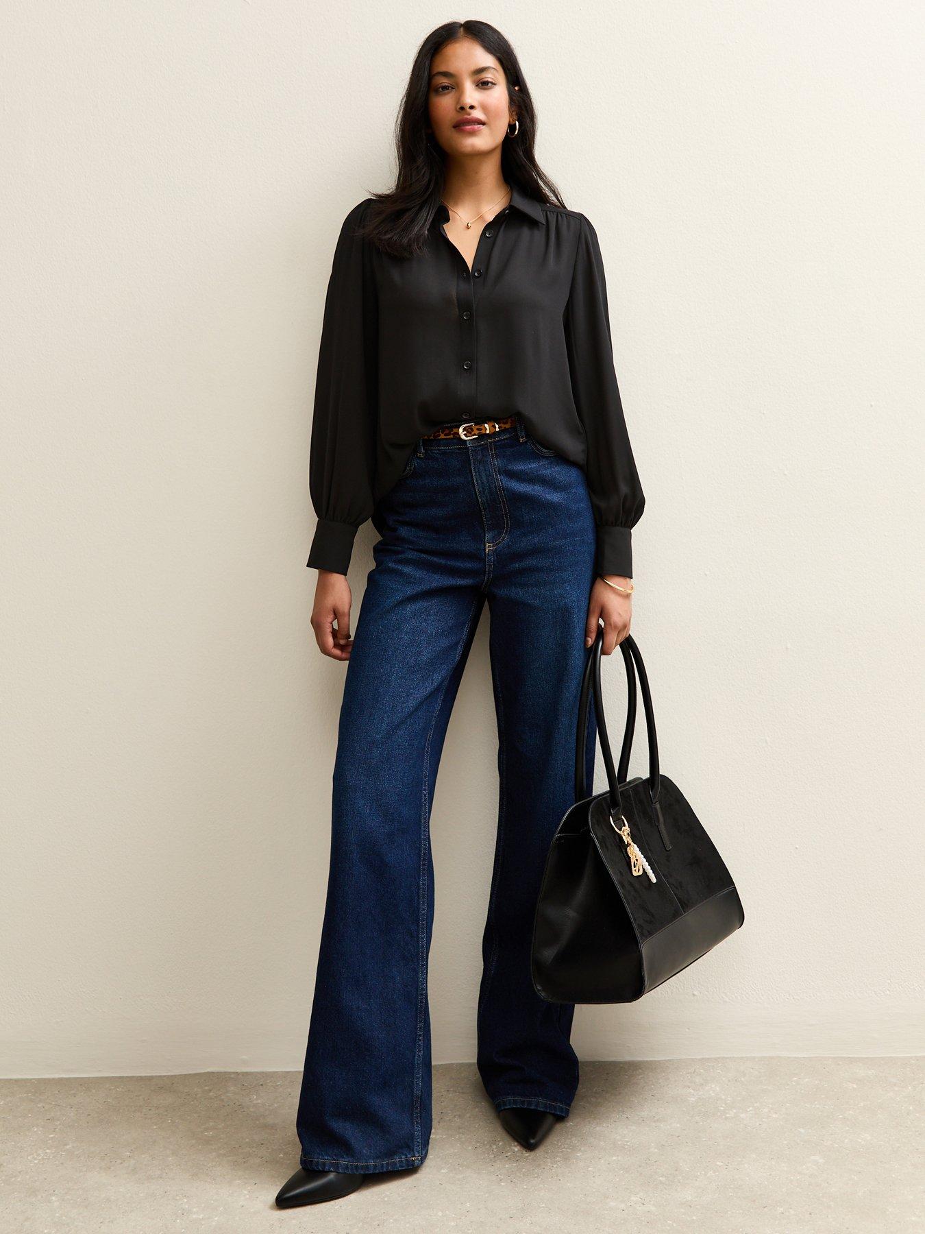  image of new-look-black-long-sleeve-shirt