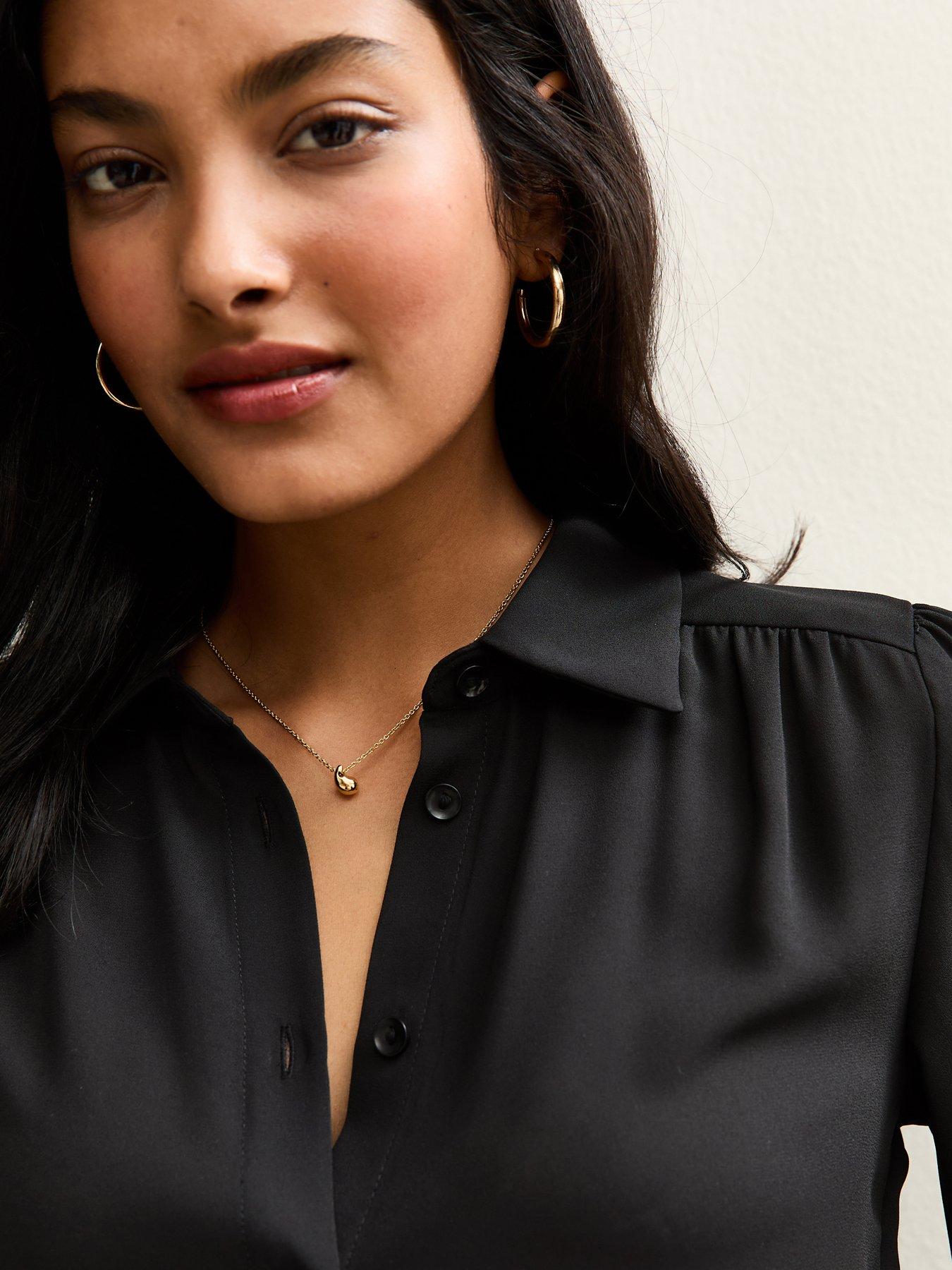  image of new-look-black-long-sleeve-shirt