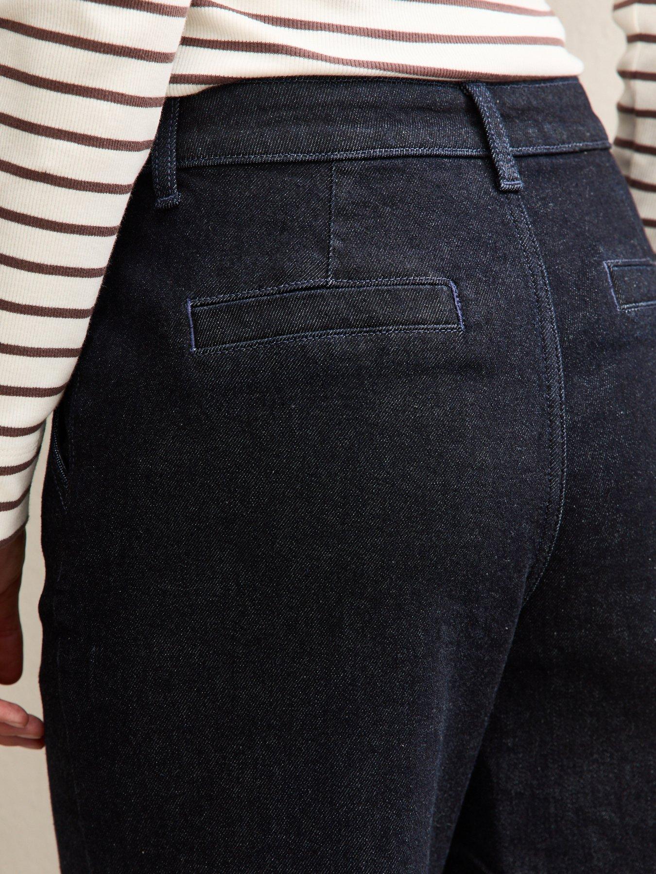  image of new-look-seam-front-wide-leg-jeans-blue