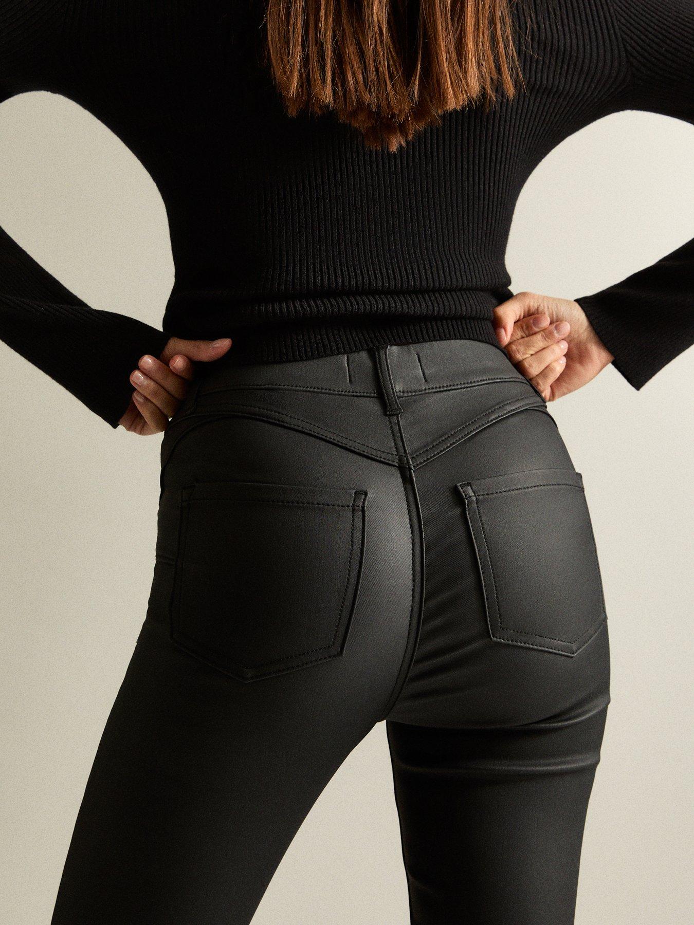  image of new-look-black-coated-jeggings