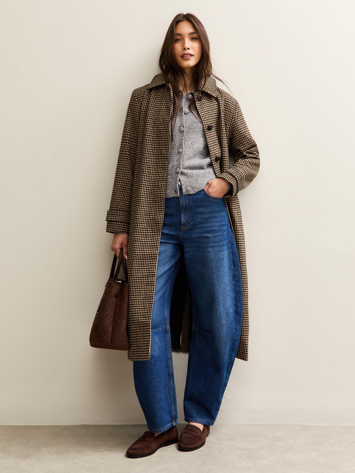  image of new-look-midweight-knit-collared-cardigan-grey