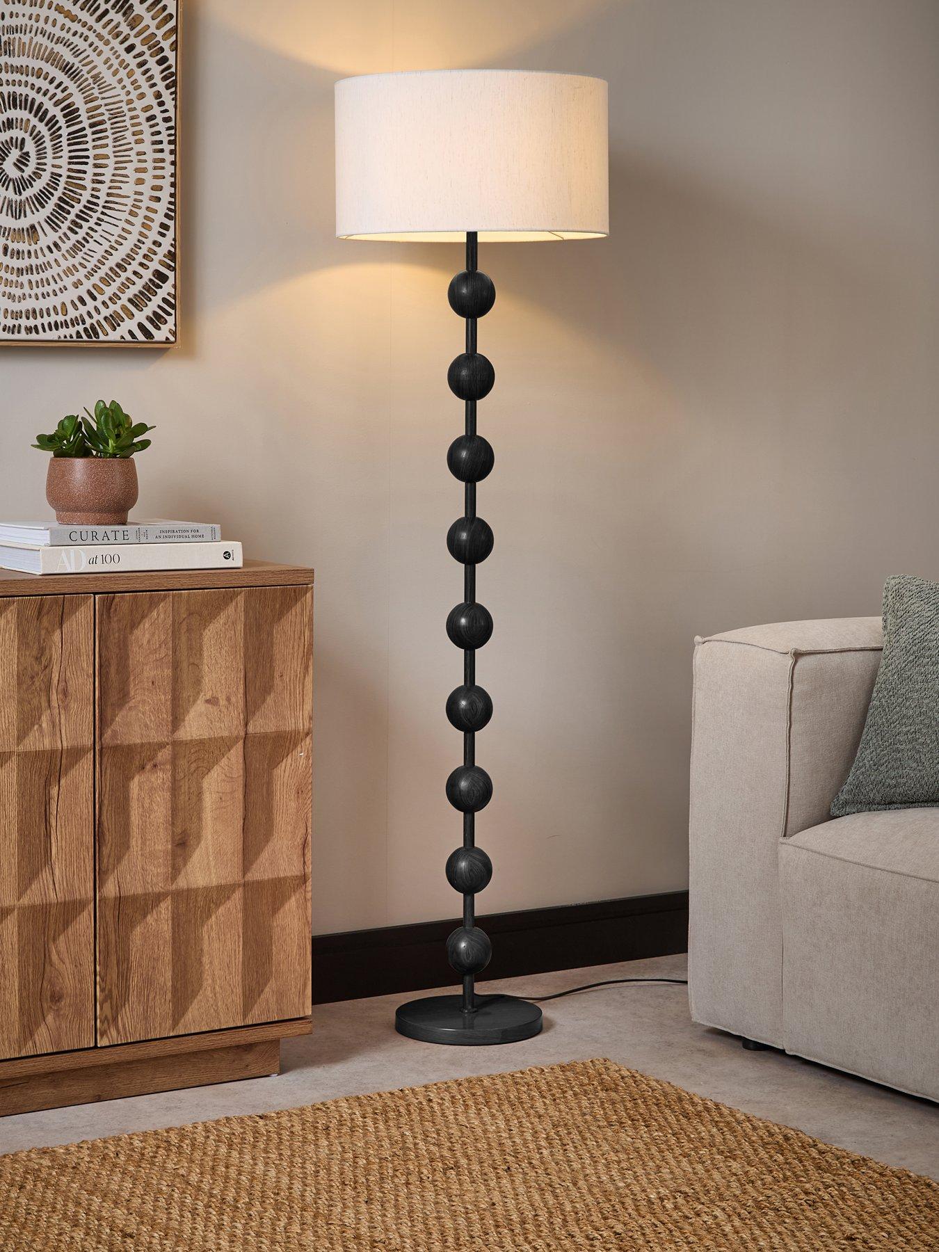 Image 1 of 7 of The Very Collection Floor Lamp With Linen Shade