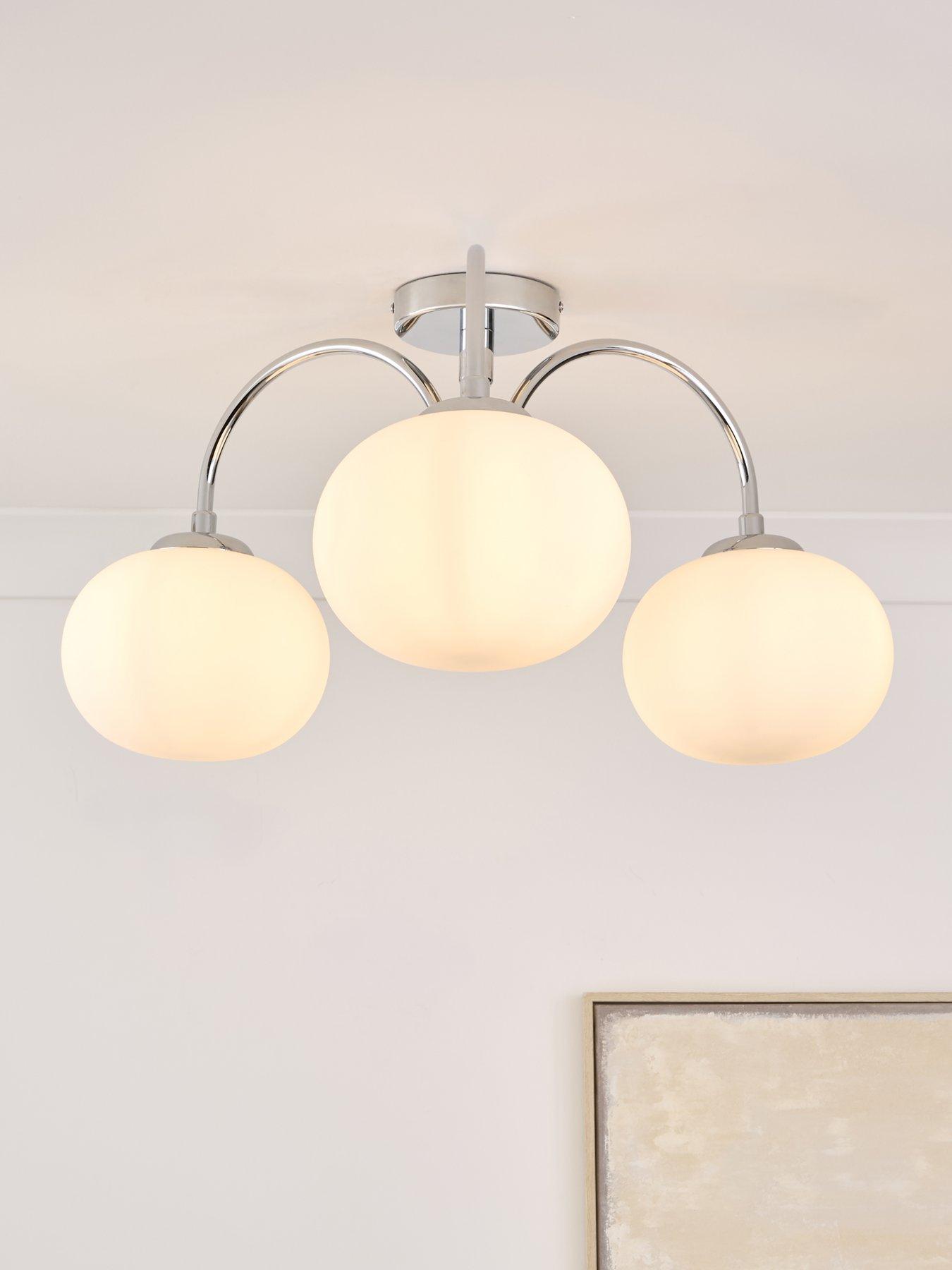 The Very Collection Frosted Sculptural Semi-flush