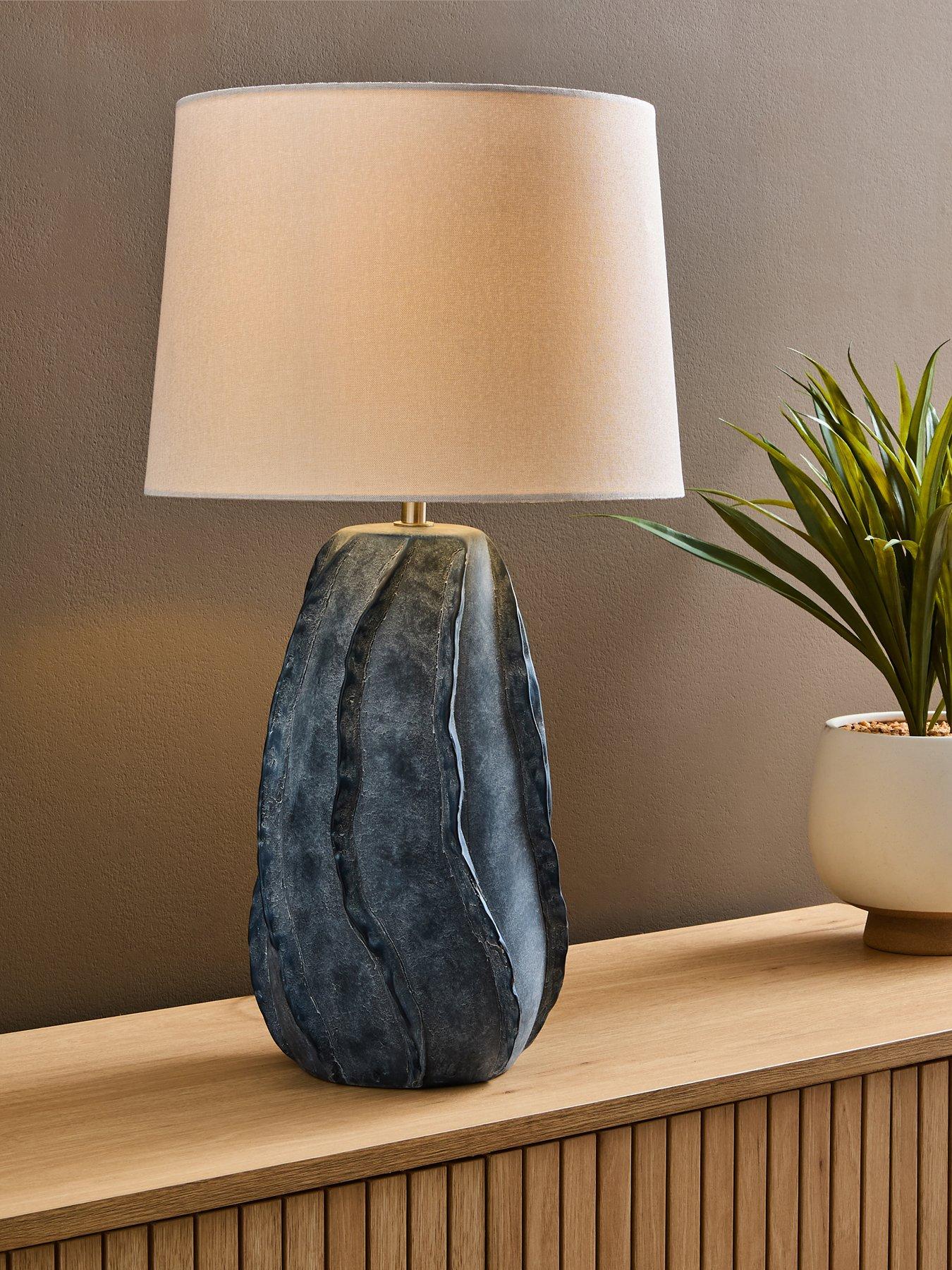 The Very Collection Blue Wave Ceramic Table Lamp