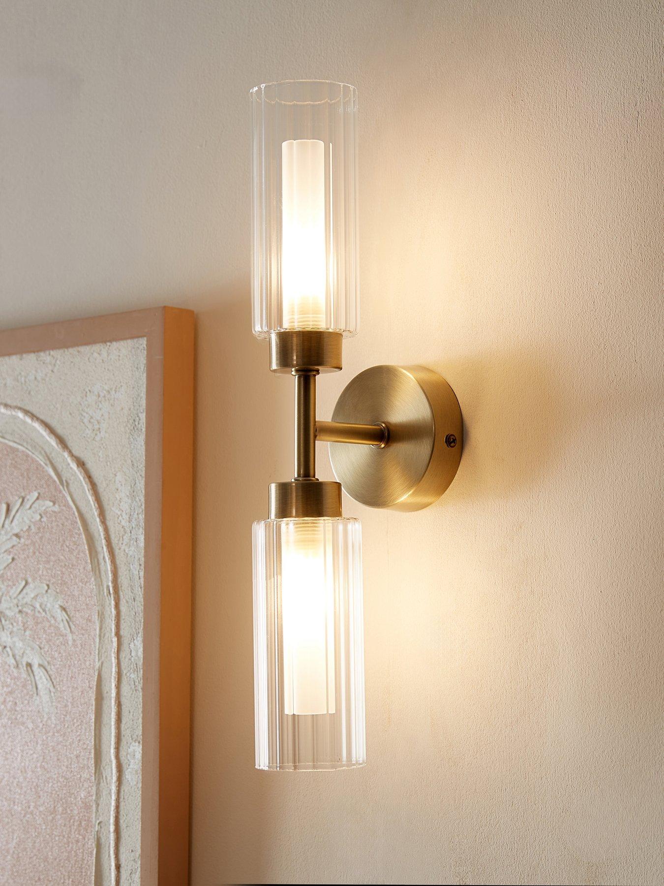 The Very Collection Ribbed Glass Wall Light