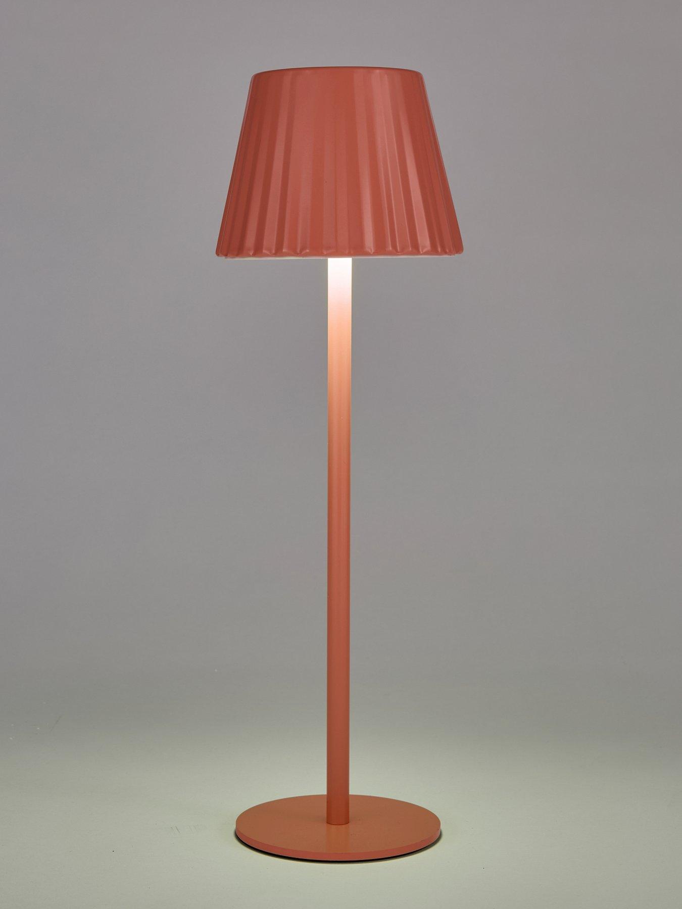 Image 4 of 7 of The Very Collection Rechargeable Table Lamp With Ribbed Shade