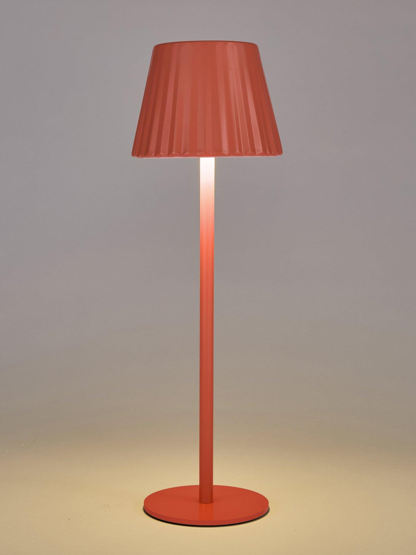 Image 5 of 7 of The Very Collection Rechargeable Table Lamp With Ribbed Shade