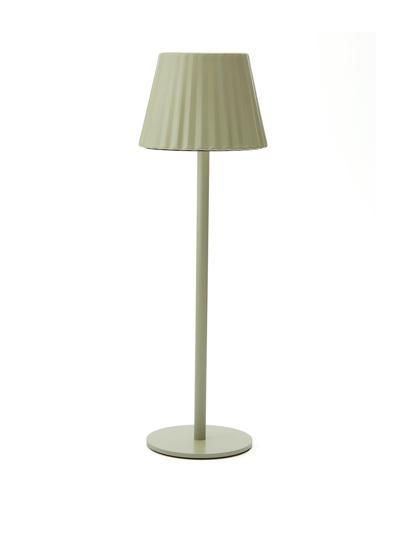  image of the-very-collection-rechargeable-table-lamp-with-ribbed-shade