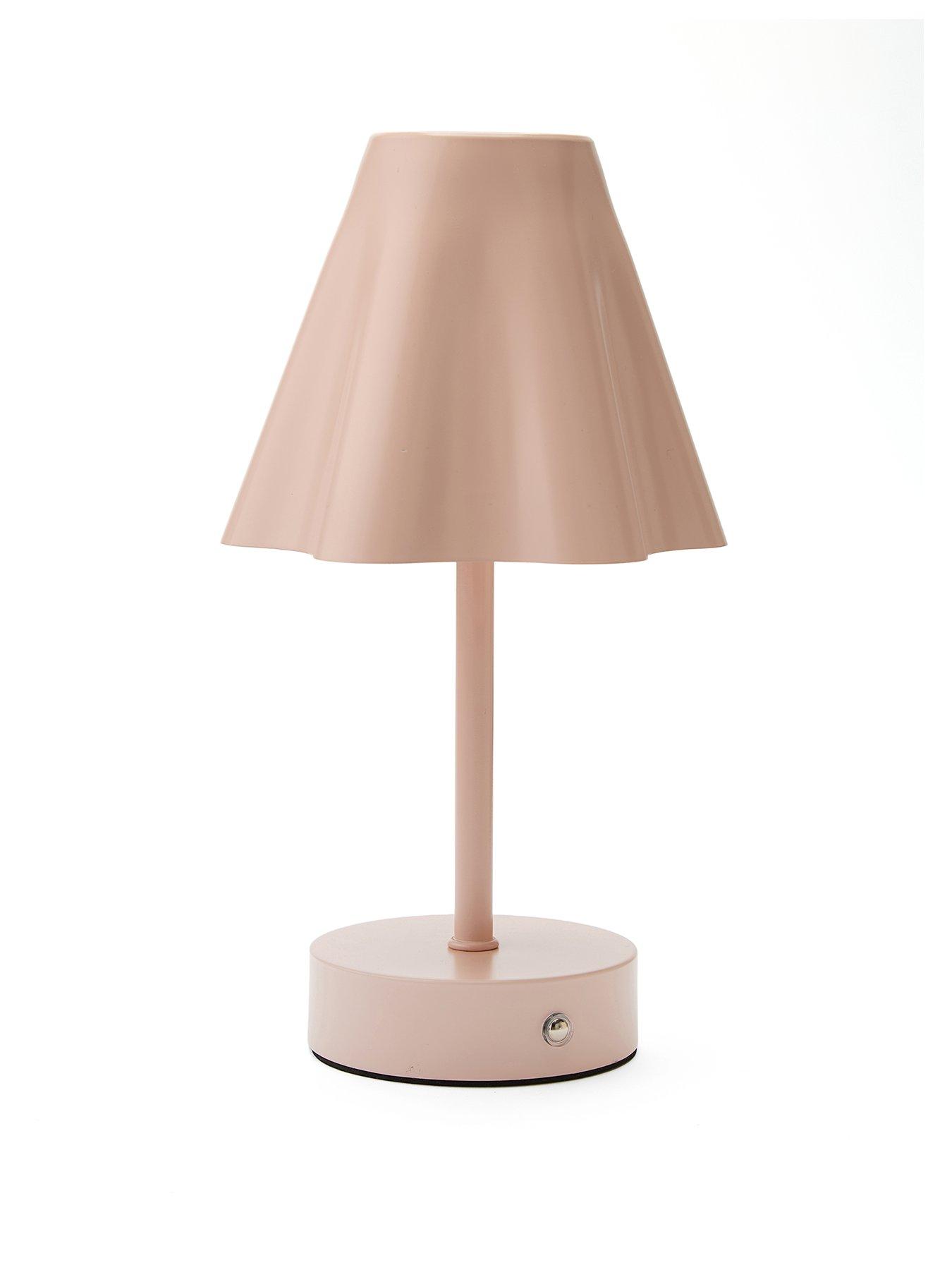 Image 2 of 6 of The Very Collection Rechargeable Table Lamp With Fluted Shade