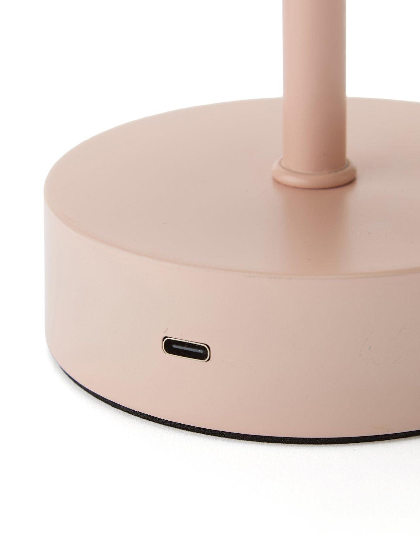 Image 6 of 6 of The Very Collection Rechargeable Table Lamp With Fluted Shade