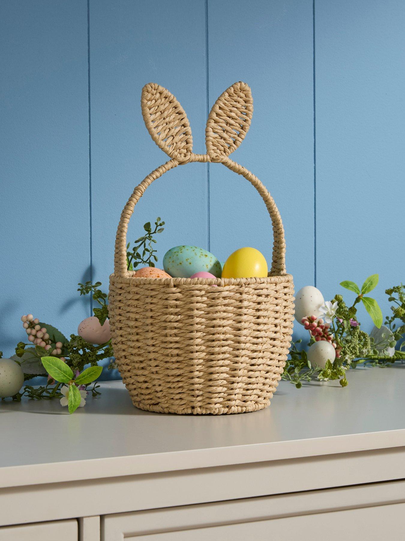 Image 1 of 6 of The Very Collection Natural Woven Rabbit Basket