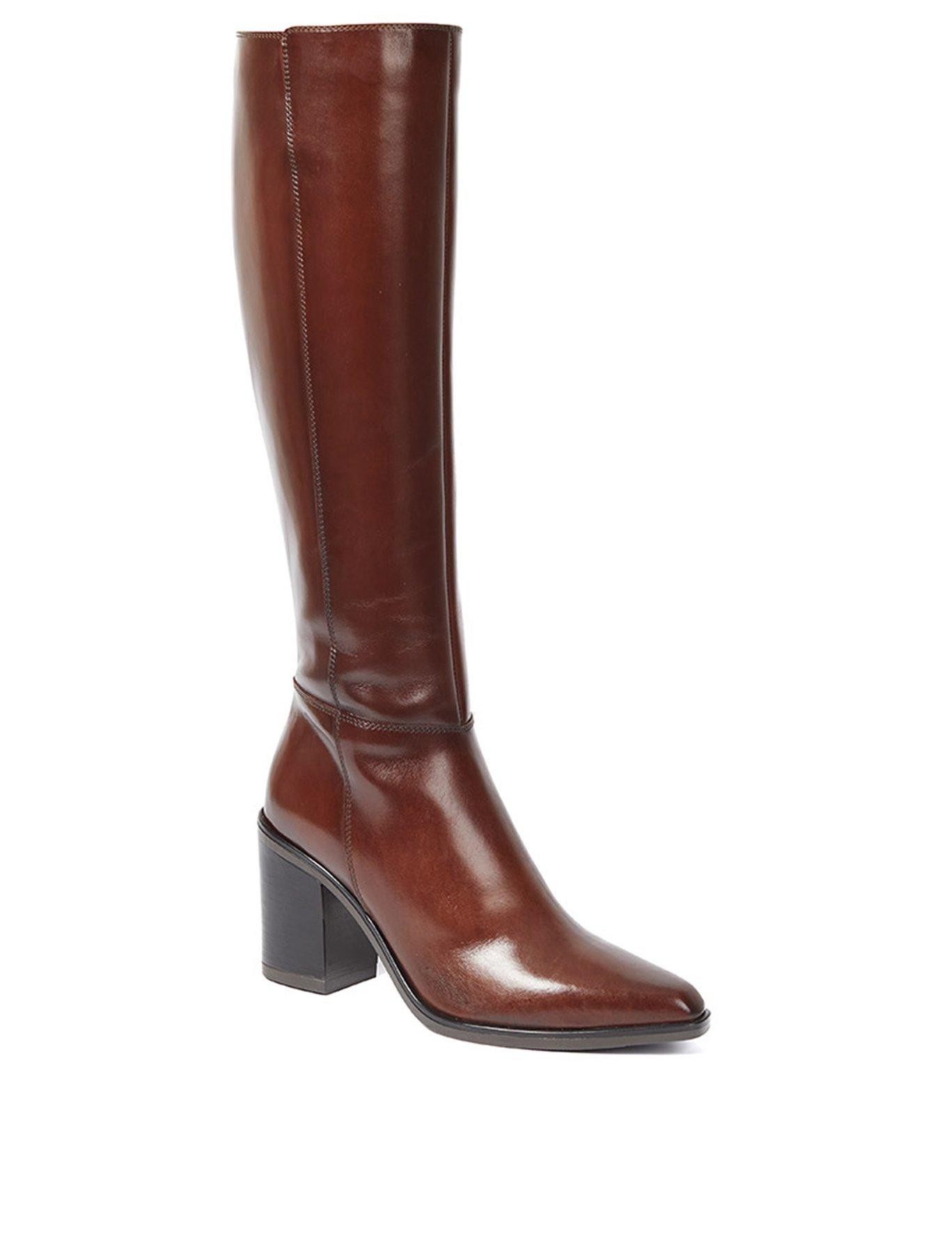  image of jones-bootmaker-cagliari-small-calf-width-knee-high-boot-brown