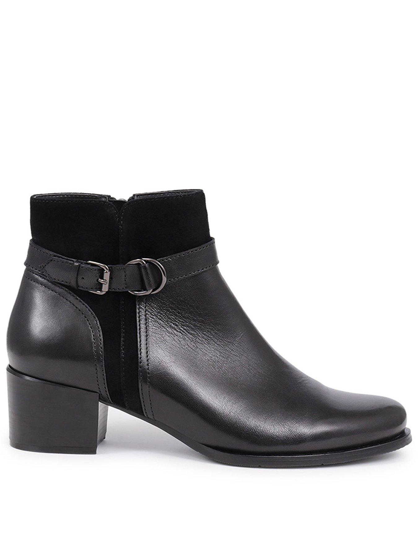 Jones Bootmaker Sarina Leather Ankle Boot - Black