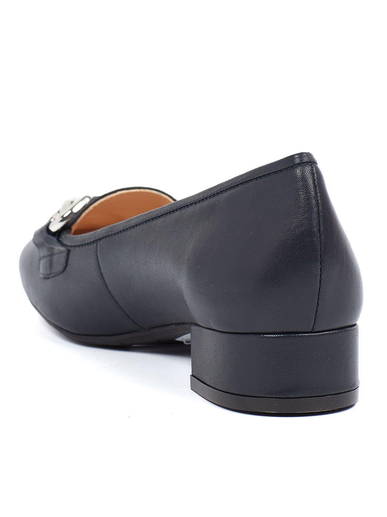  image of jones-bootmaker-editta-snaffle-heeled-loafer-navy