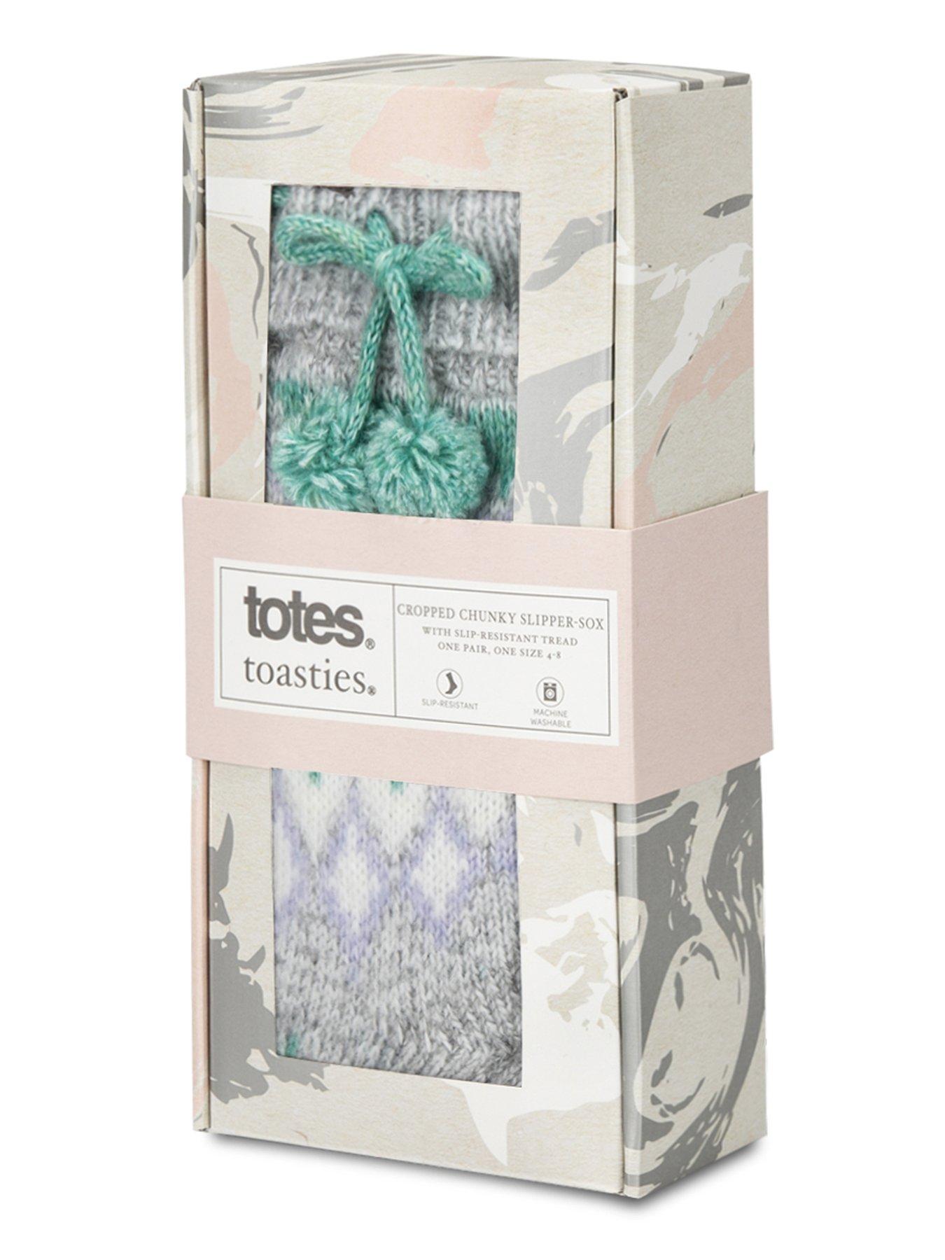 Image 3 of 4 of TOTES Toasties Ladies Fair Isle Chenille Slipper Socks - Fair Isle