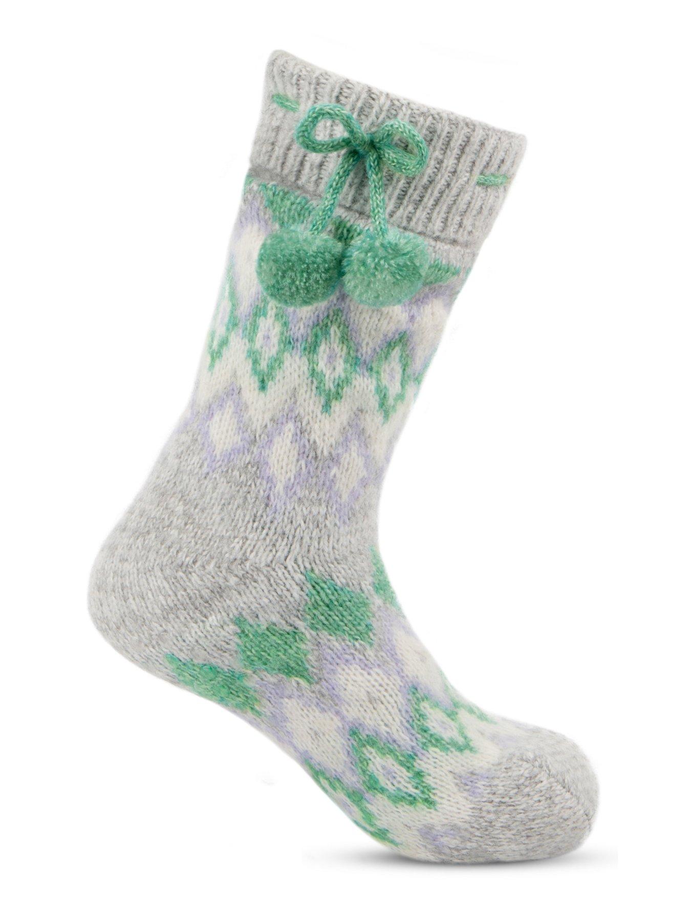 Image 4 of 4 of TOTES Toasties Ladies Fair Isle Chenille Slipper Socks - Fair Isle