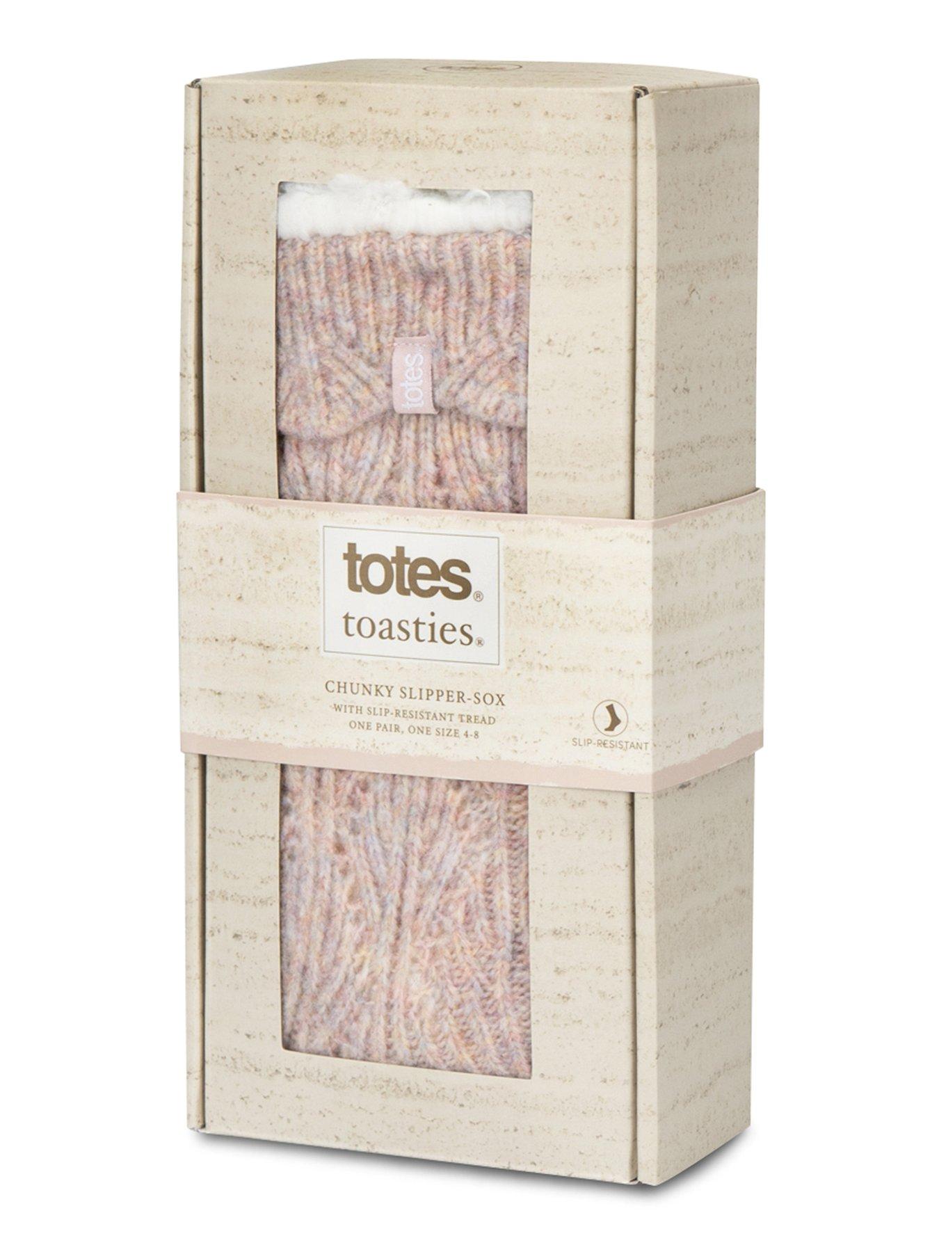 Image 3 of 4 of TOTES Toasties Ladies Texture Slipper Socks - Pink Mix