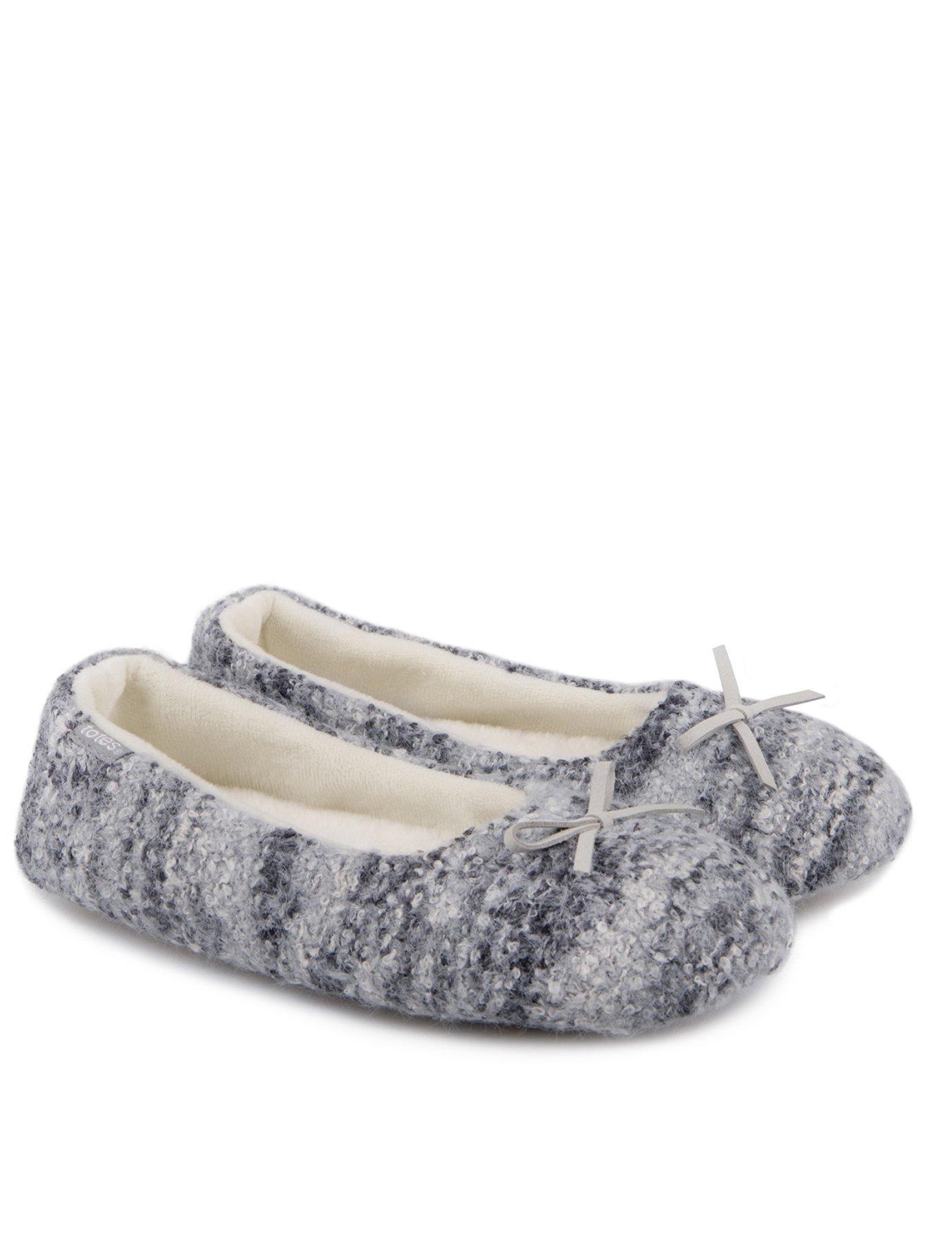 undefined Toasties Ladies Knitted Ballet Slippers - Blue
