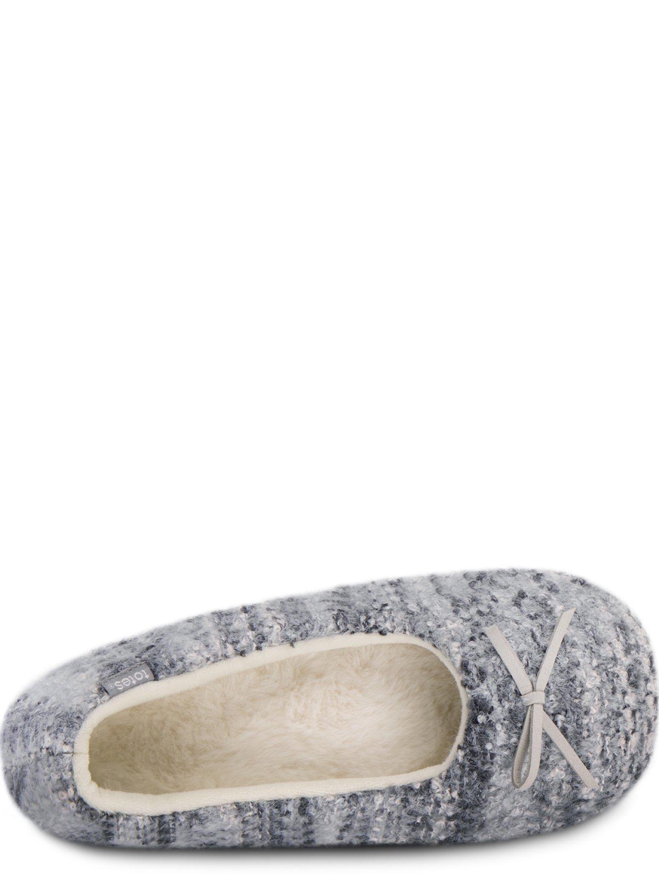 Image 2 of 5 of TOTES Toasties Ladies Knitted Ballet Slippers - Blue