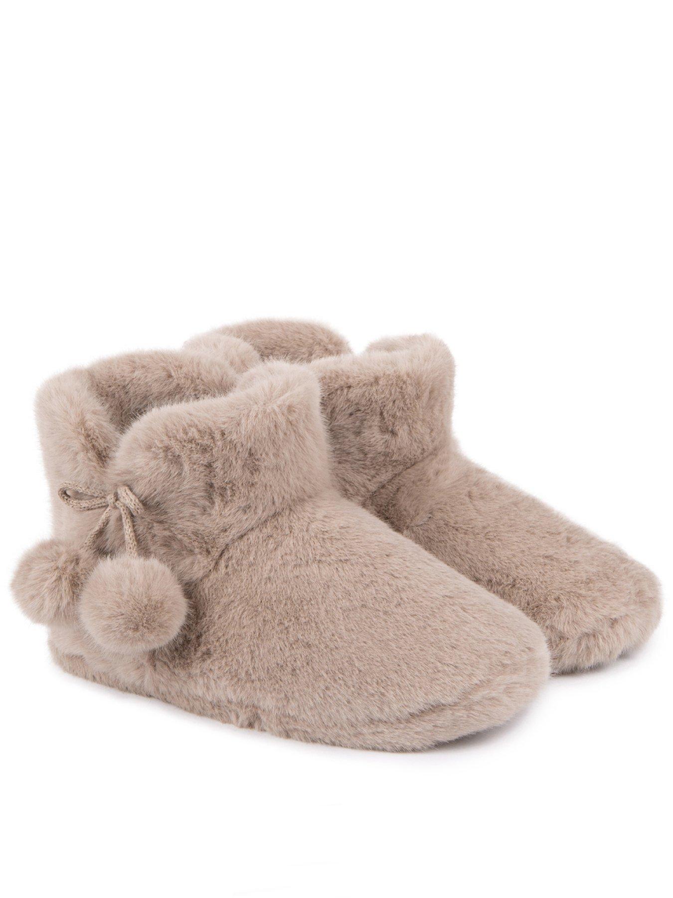 Image 1 of 5 of TOTES Toasties Ladies Faux Fur Boot Slippers - Oat