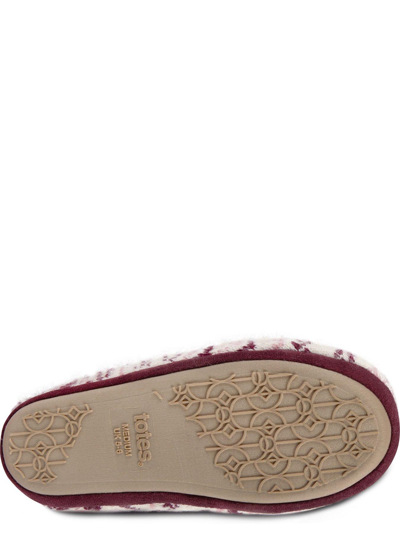 Image 3 of 5 of TOTES Toasties Ladies Fair Isle Knit Boot Slippers With Faux Fur Cuff - Fair Isle